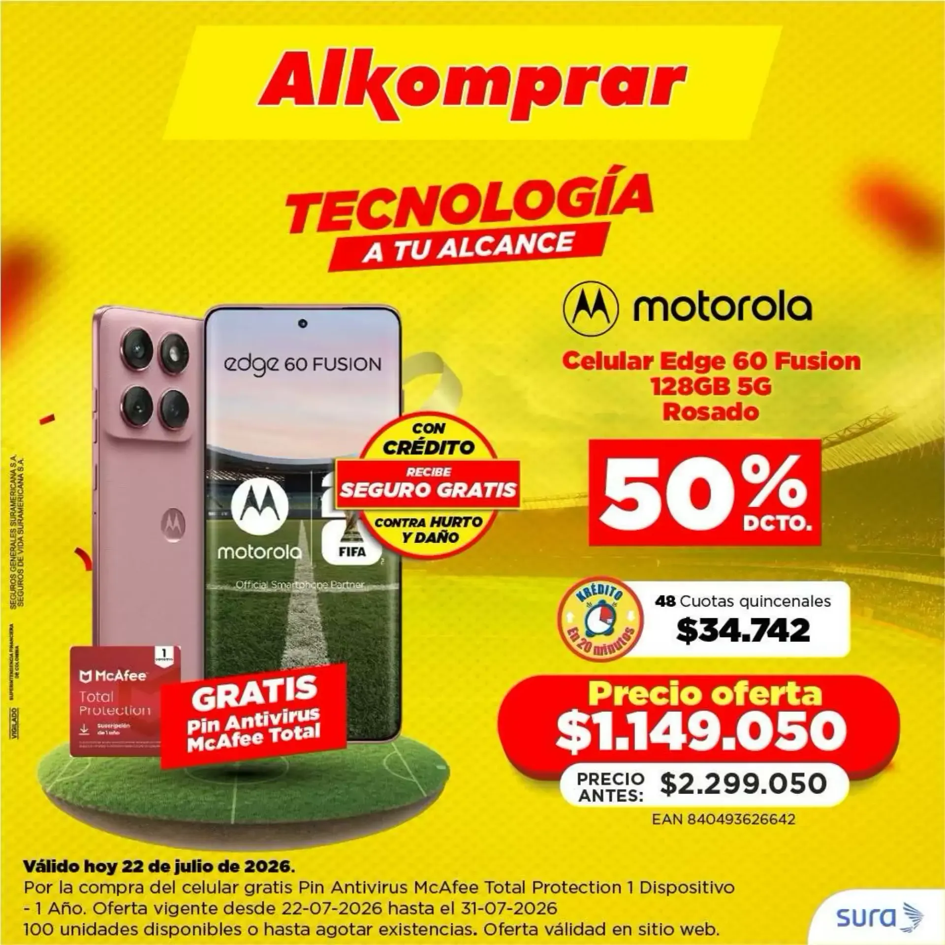 Catalogo de Alkomprar - Oferta Celular Edge 60 Fusion 22 de julio al 31 de julio 2026 - Pag 1