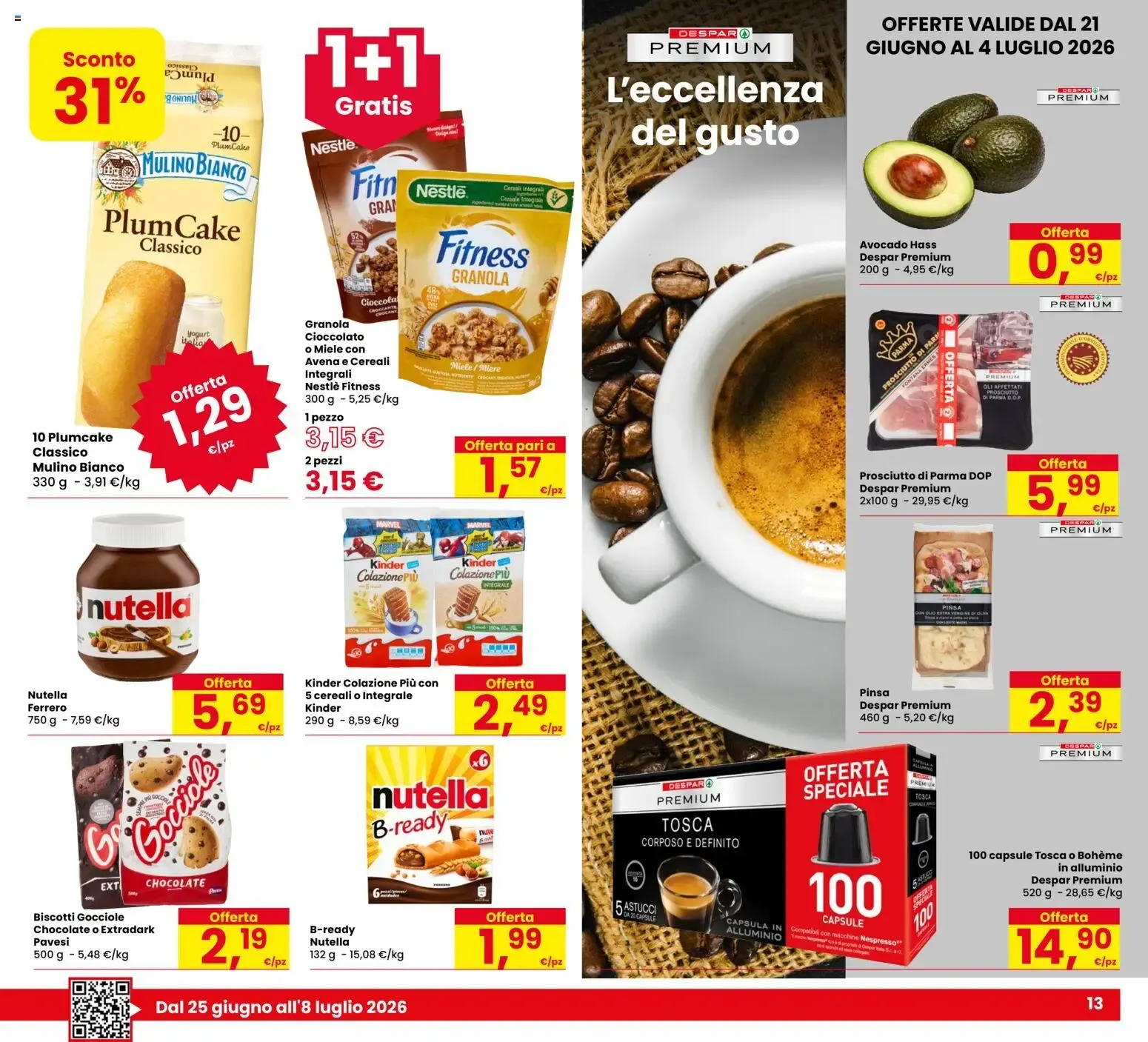 Eurospar volantino dal 25/06/2026 - online Offerte da 25 giugno a 8 luglio di 2026 - Pagina del volantino 13