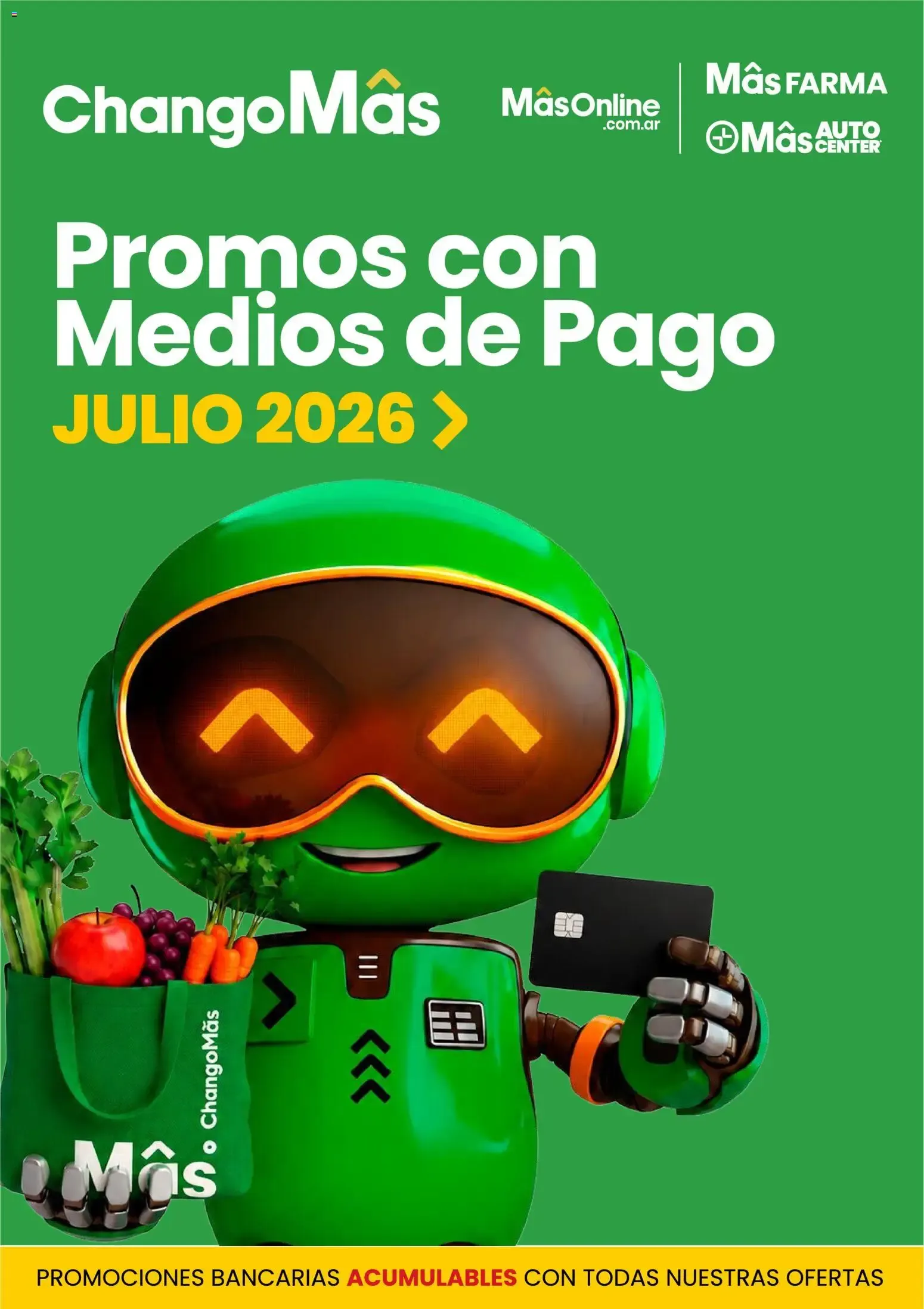 Ofertas de ChangoMás Promos con Medios de Pago 1 de julio al 31 de julio 2026 - Página 1 del catálogo