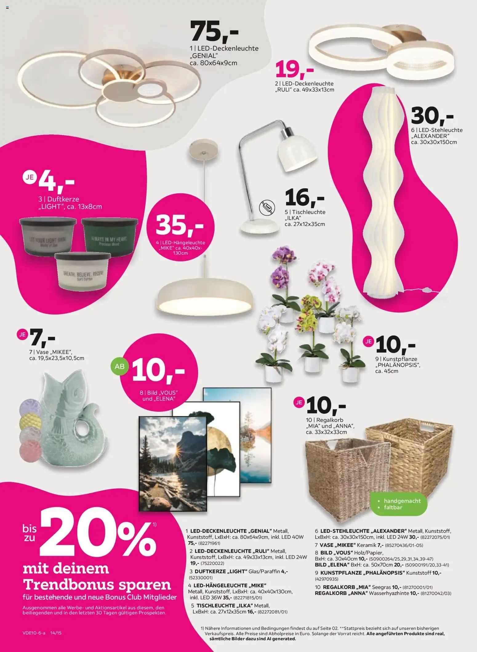 Mömax: Bei den Trends haut's dir den VOGEL raus! 20% Trendbonus sparen von 28. September bis 5. Oktober 2026 - Prospekt seite 14