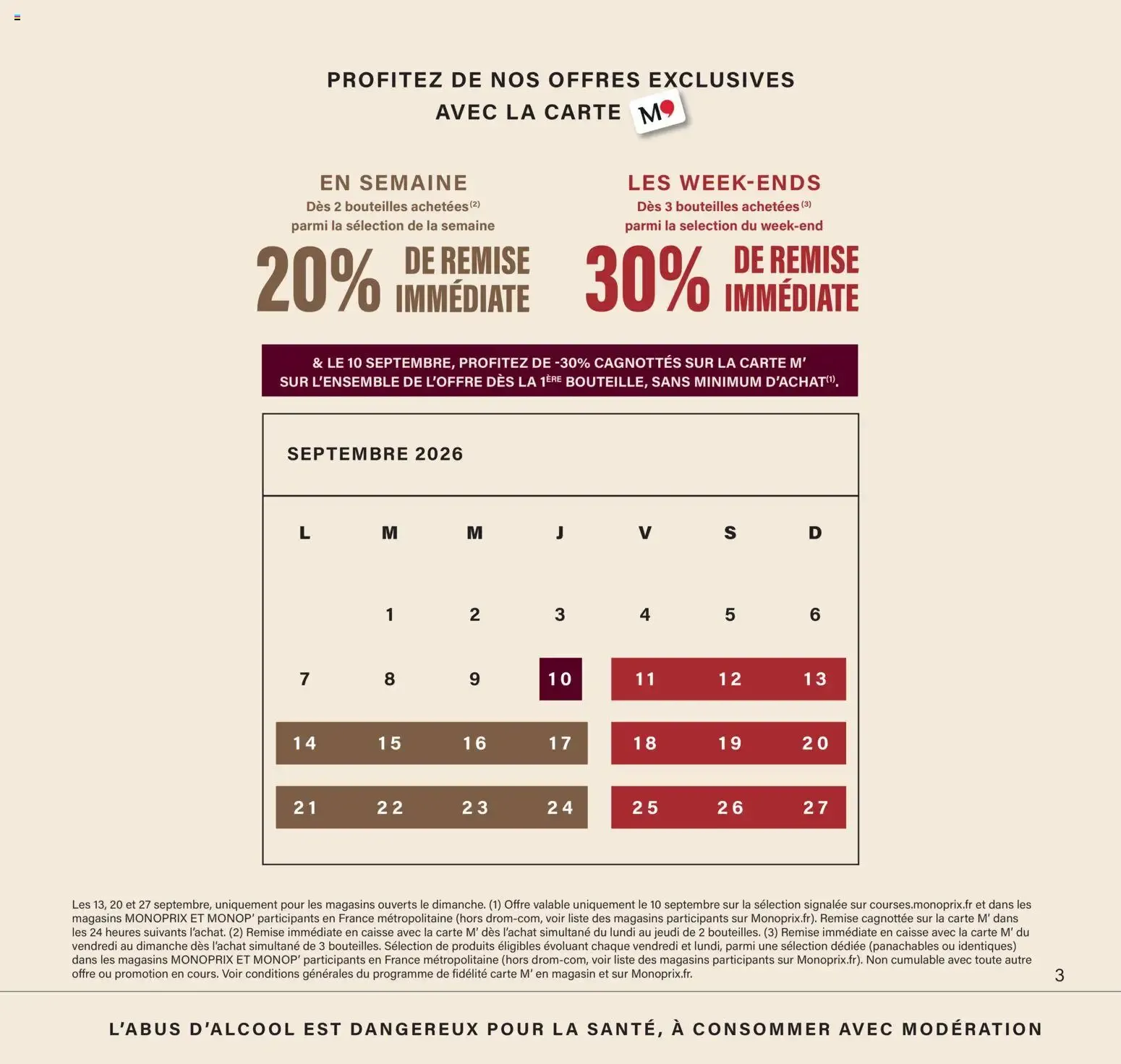 Monoprix - Calendrier des Offres du 11 septembre au 27 septembre 2026 - Catalogue page 3