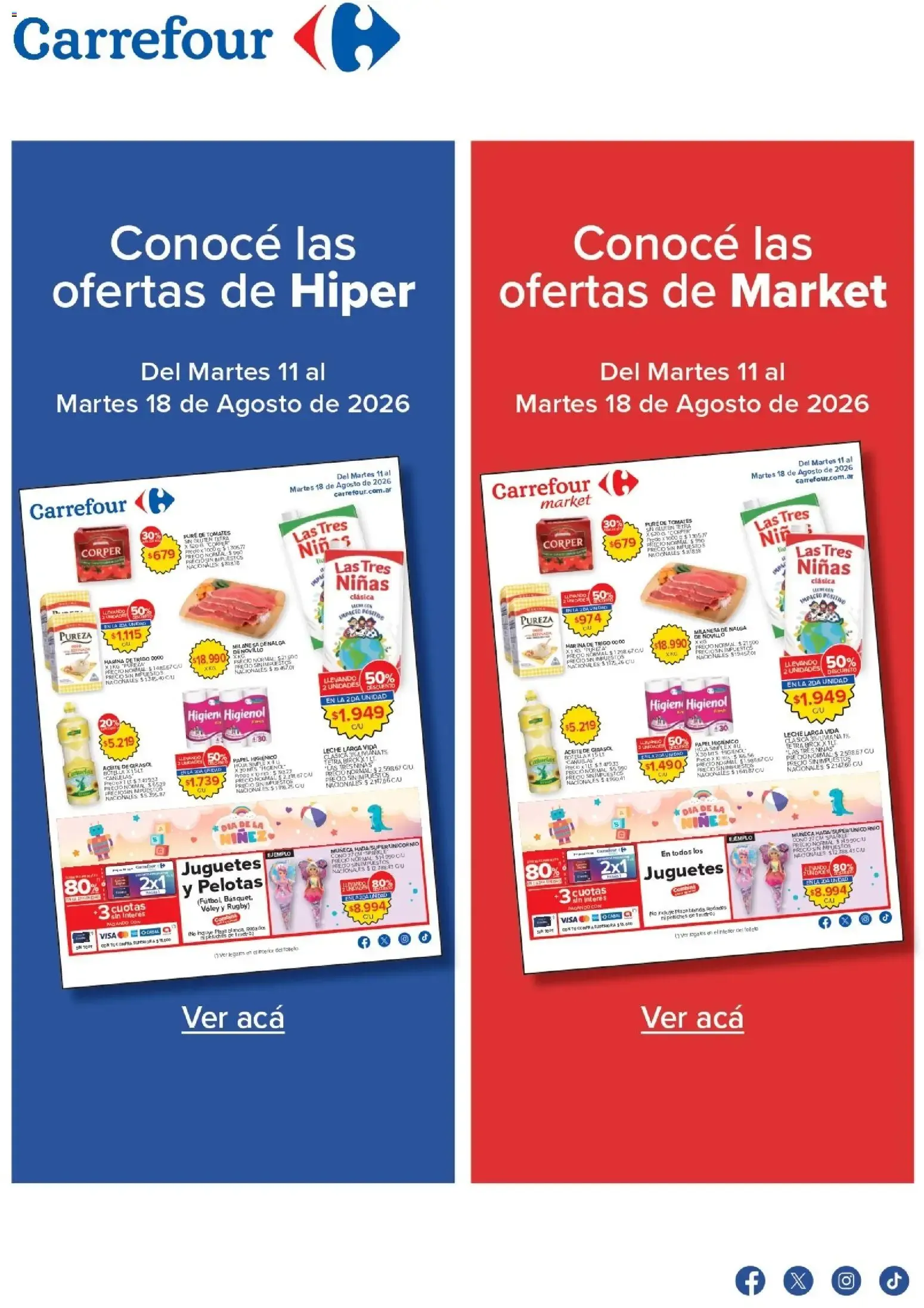 Ofertas de Carrefour ofertas || del 11/08/2026 - 18/08/2026 || Promociones 11 de agosto al 18 de agosto 2026 - Página 1 del catálogo