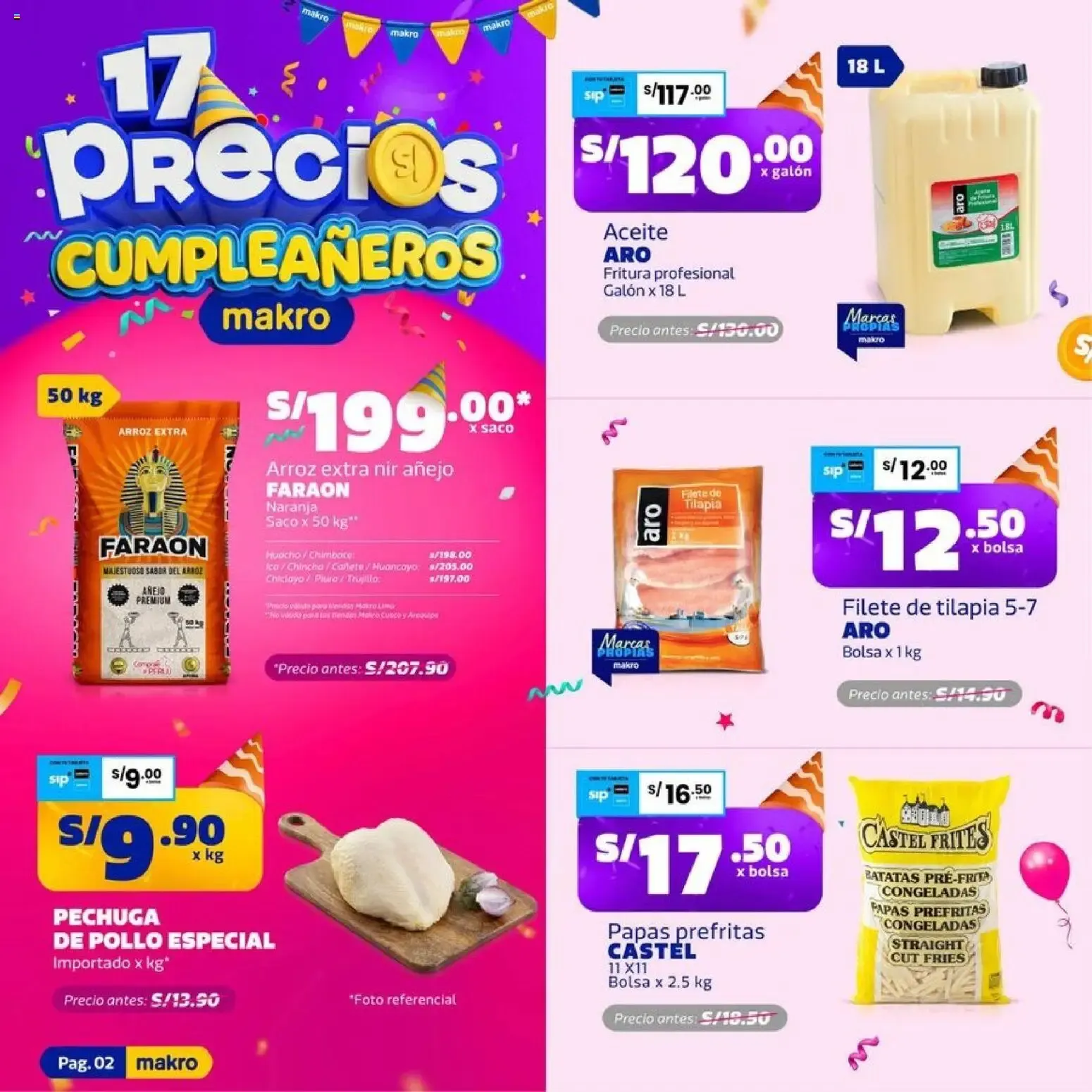Catalogo de Precios Cumpleañeros Makro 14 de julio al 29 de julio 2026 - Pag 2