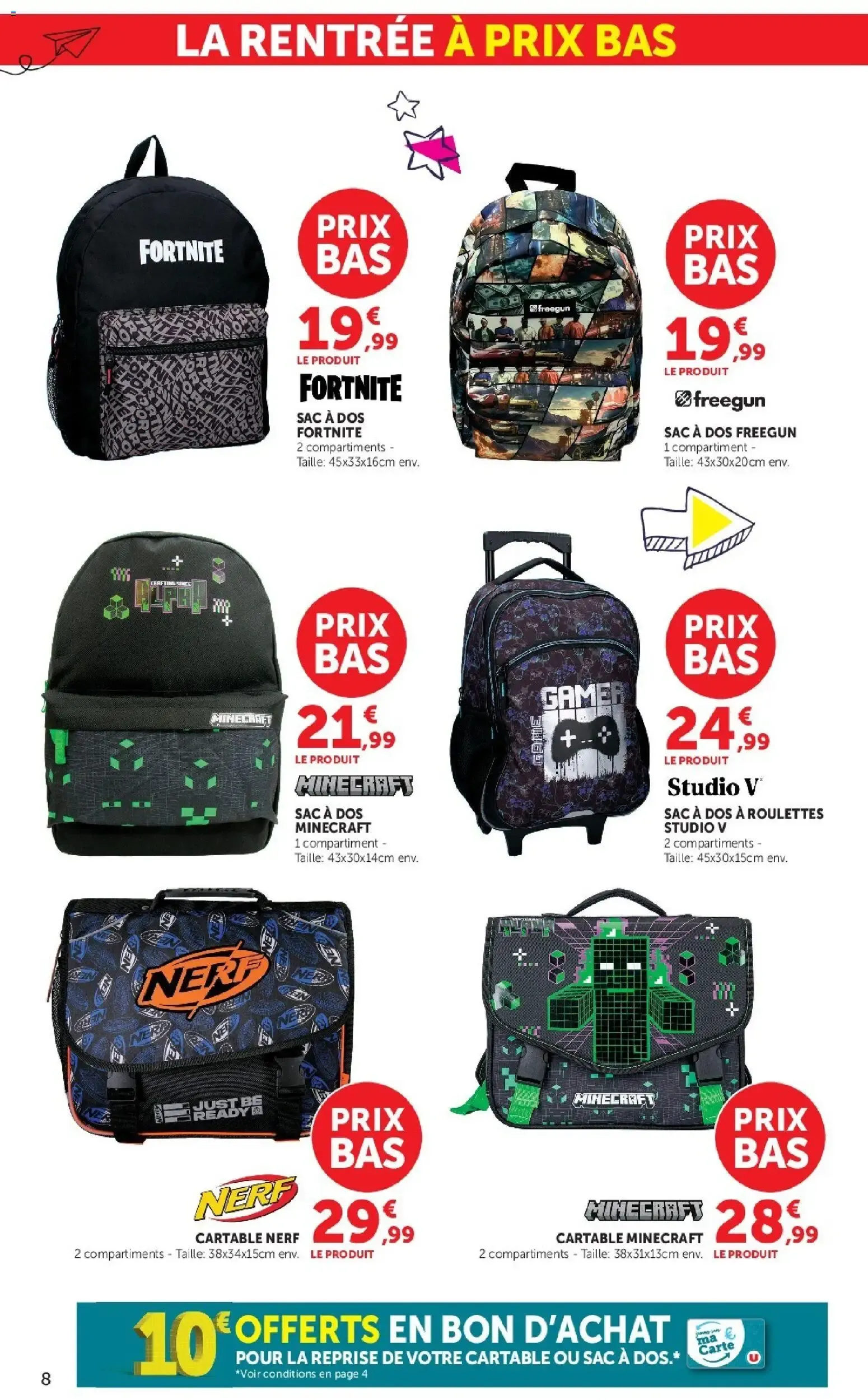 Hyper U - La rentrée à prix bas à partir du 15/07/2026 - promo en ligne du 15 juillet au 9 août 2026 - Catalogue page 8