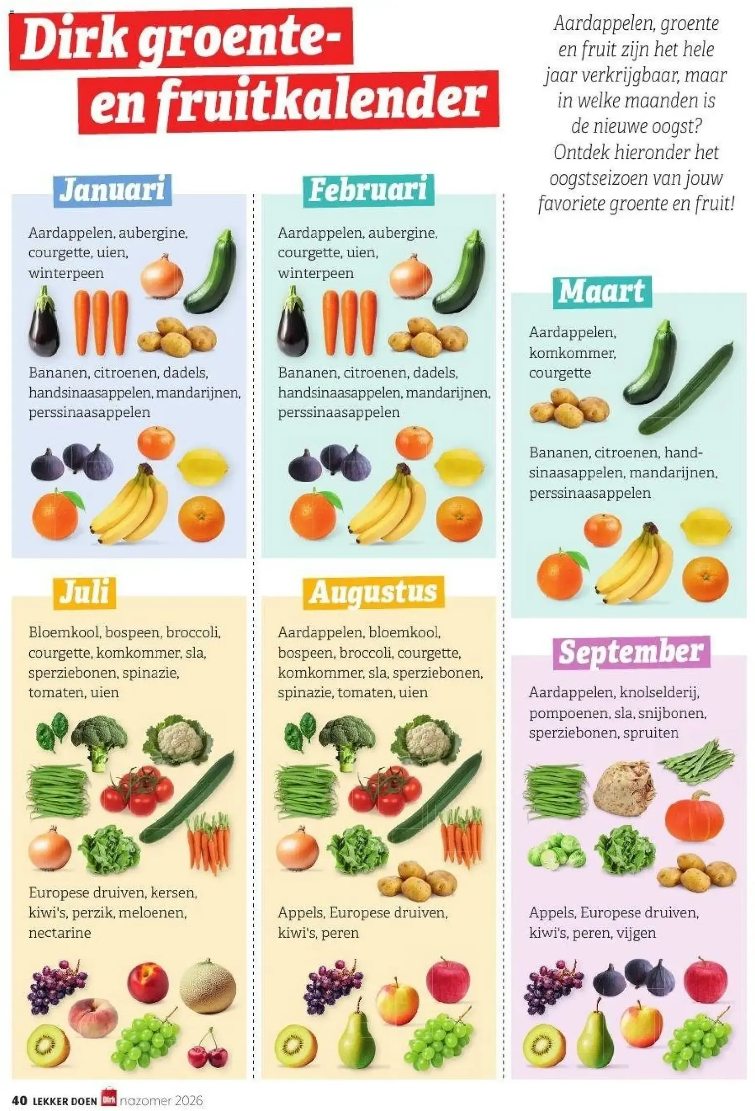 Lekker doen: Groente- en fruitkalender Dirk van 7 september tot 26 oktober 2026 - Folder pagina 40