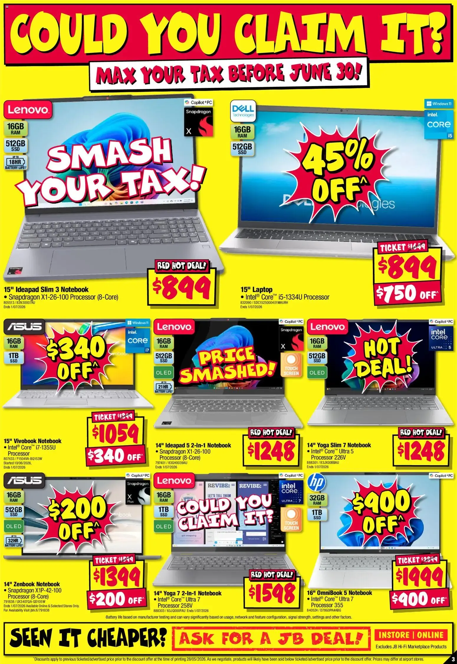 JB Hi-Fi Smash Your Tax Time! - Catalogue valid from 11 June to 17 June 2026 - page 3