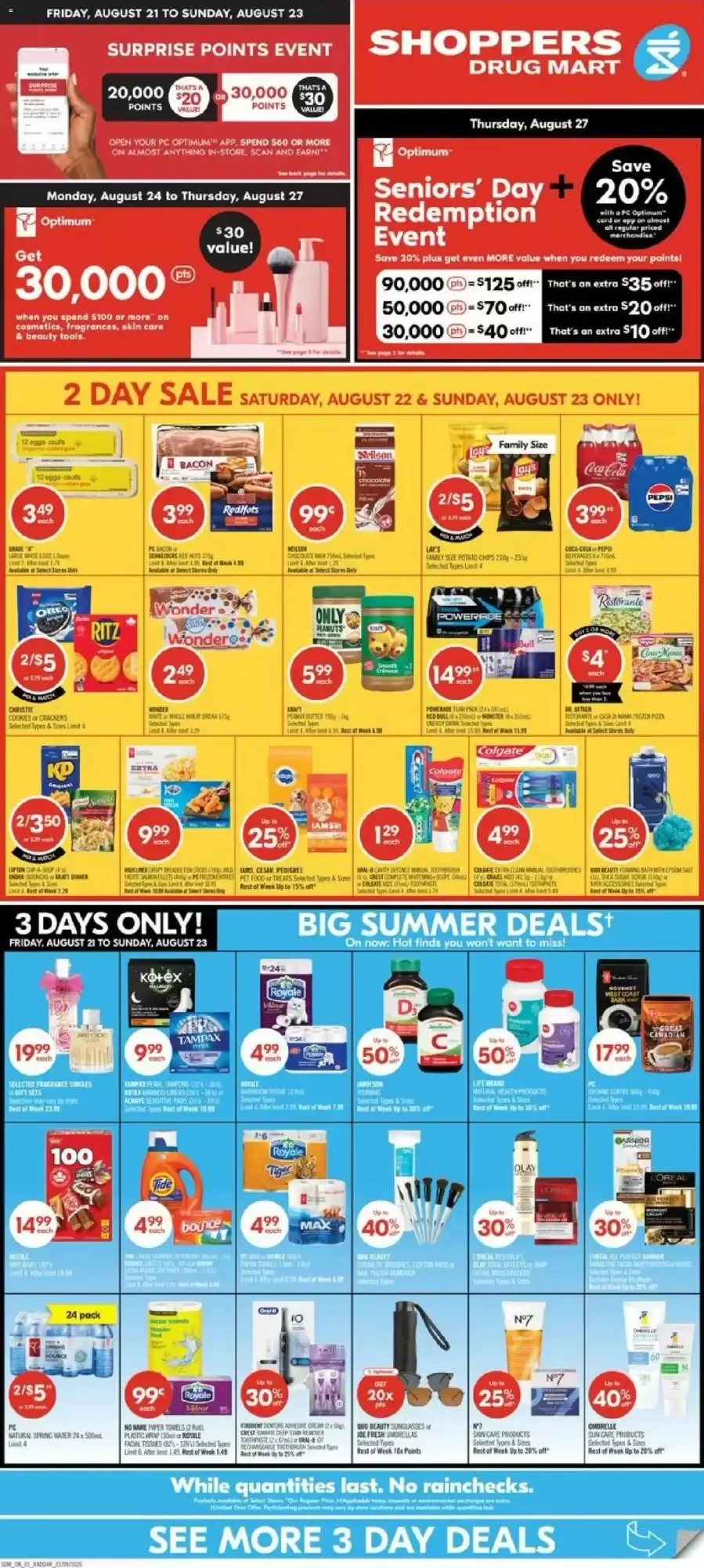 Shoppers Drug Mart flyer week 34 from August 21 to August 27 2026 - flyer page 1