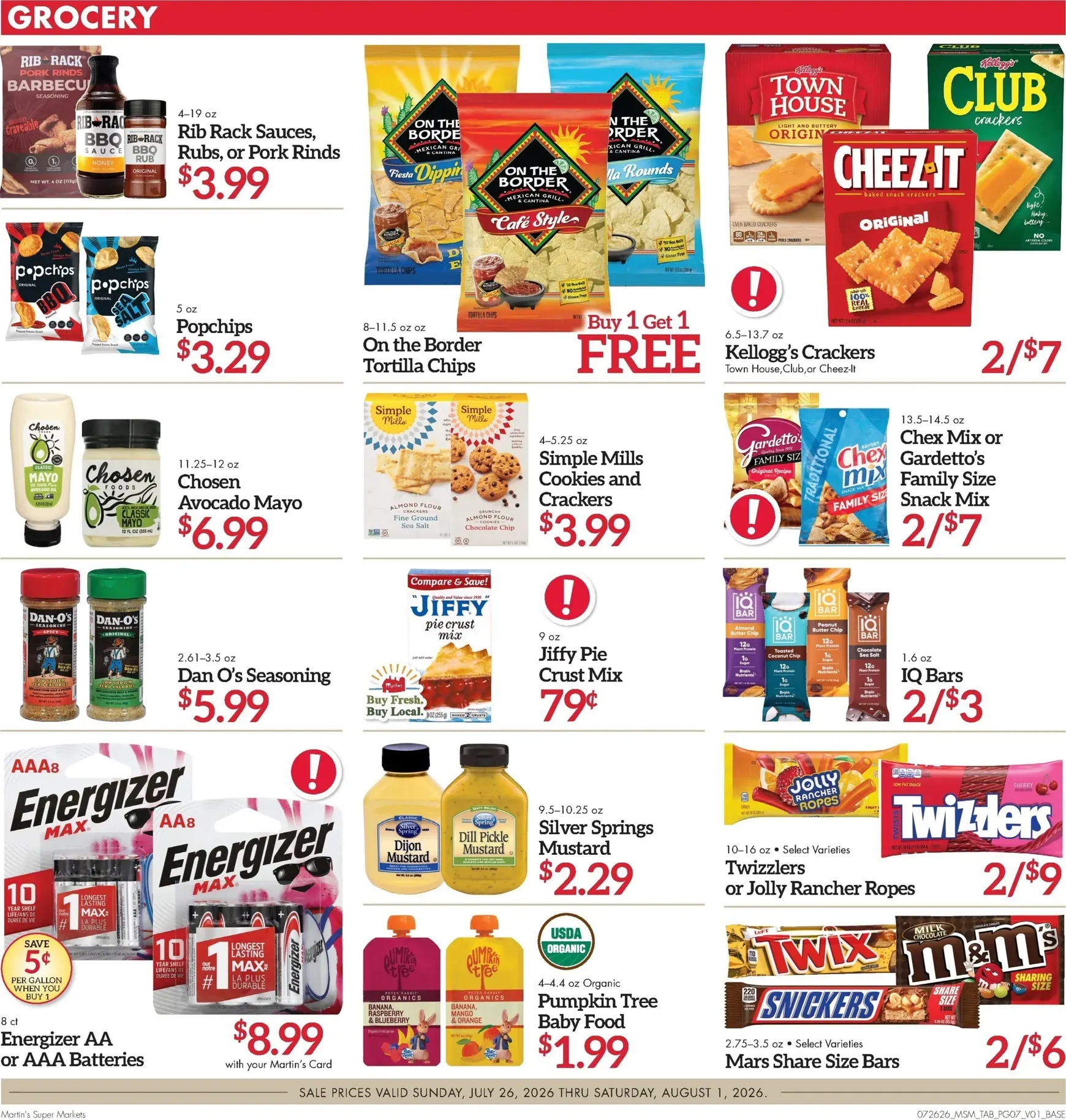 Weekly ad Current Martin's Super Markets leaflet valid from Sunday 07/26/2026 to Saturday 08/01/2026 from July 26 to August 1 2026 - Page 7