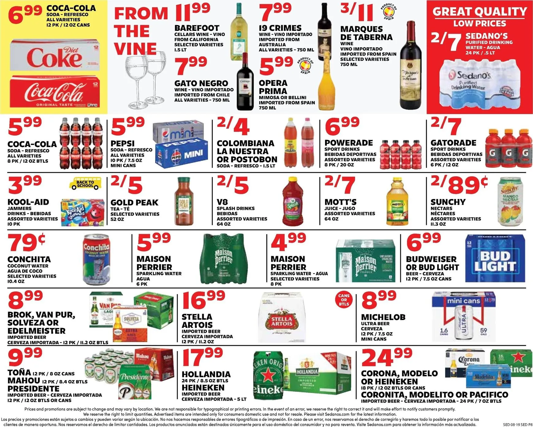 Weekly promotion Sedano's: Back to School y Ofertas BOGO spanning from August 19 to August 25 2026 - Page 8 for Catalogue 365