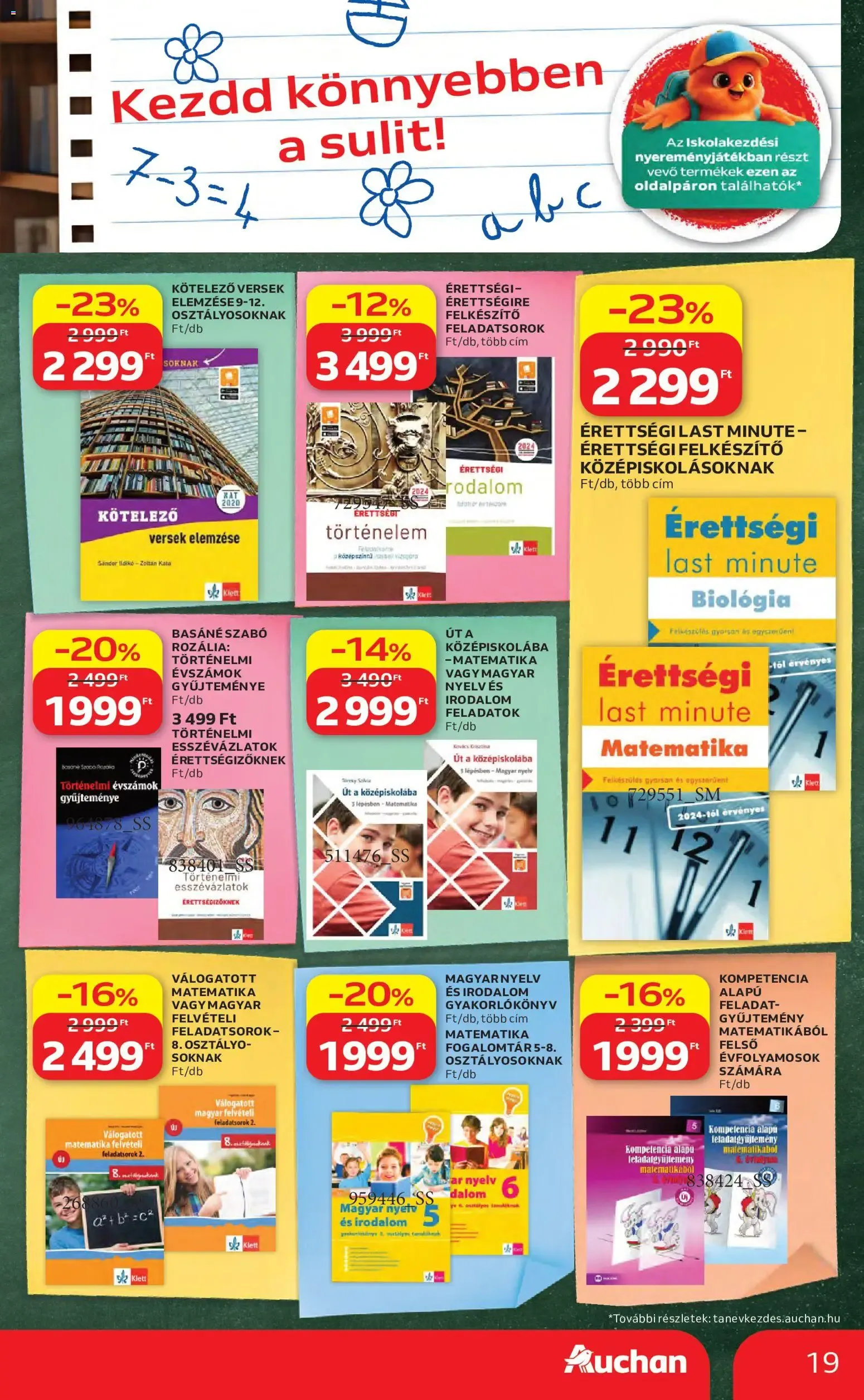 Katalógus Auchan Iskolakezdés ajánlatok - 2026.08.06. -tól/töl > akció, lapozható szórólap 🛍️ augusztus 6.-tól augusztus 19.-ig 2026. - Oldal 19