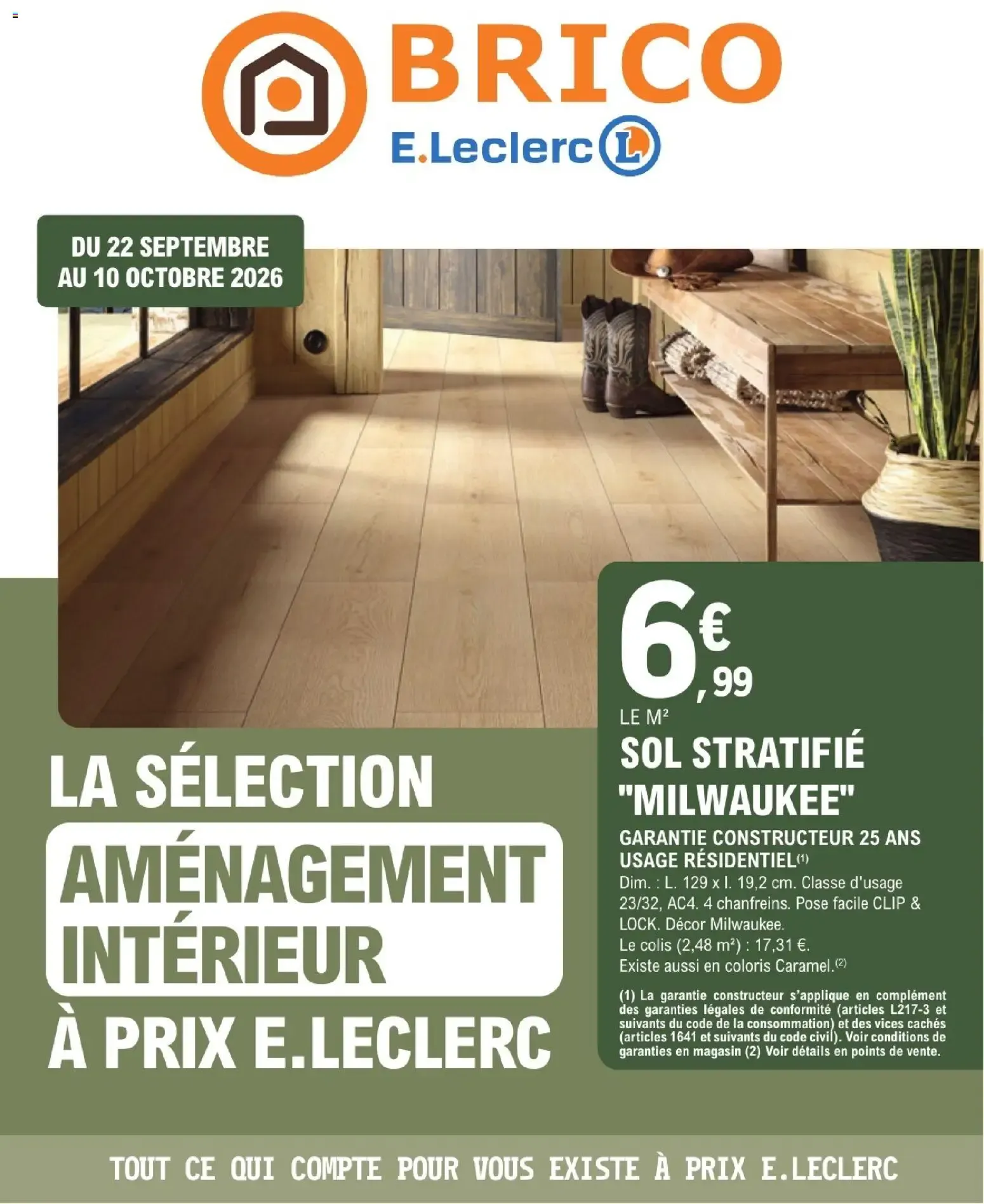 Brico E.Leclerc - La Sélection Aménagement Intérieur du 22 septembre au 10 octobre 2026 - Catalogue page 1