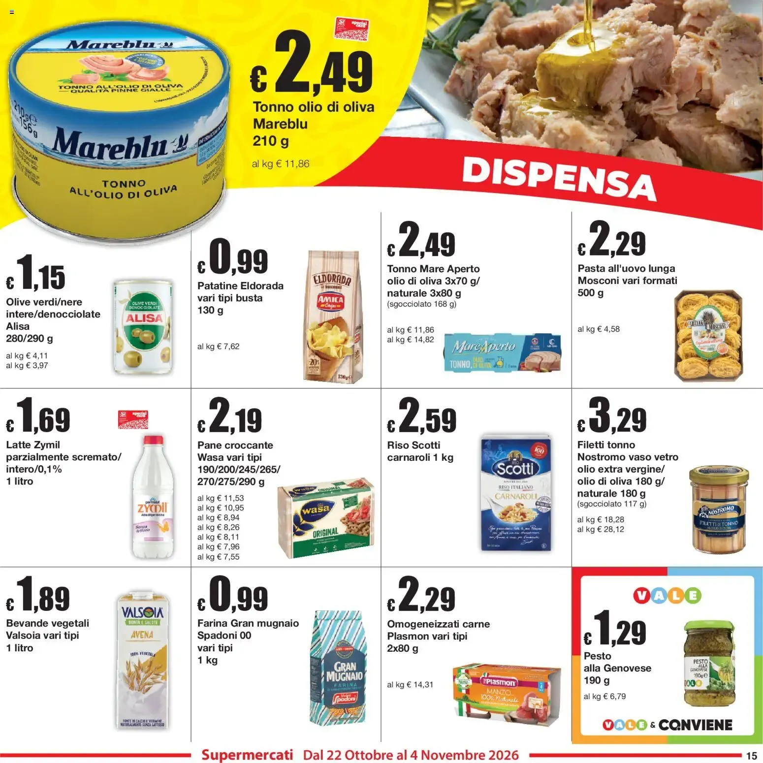 Sì con Te volantino dal 22/10/2026 - online Offerte da 22 ottobre a 4 novembre di 2026 - Pagina del volantino 15