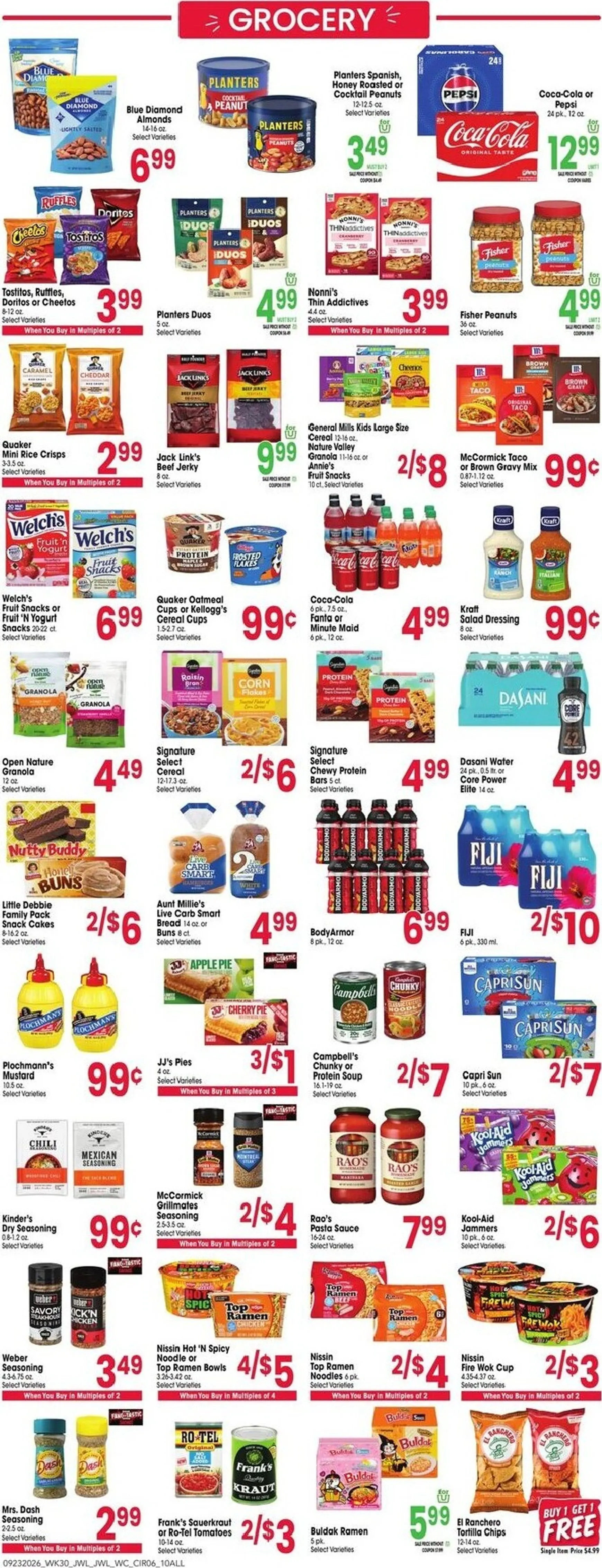 Weekly ad Current Jewel-Osco leaflet valid from Wednesday 09/23/2026 to Tuesday 09/29/2026 from September 23 to September 29 2016 - Page 6