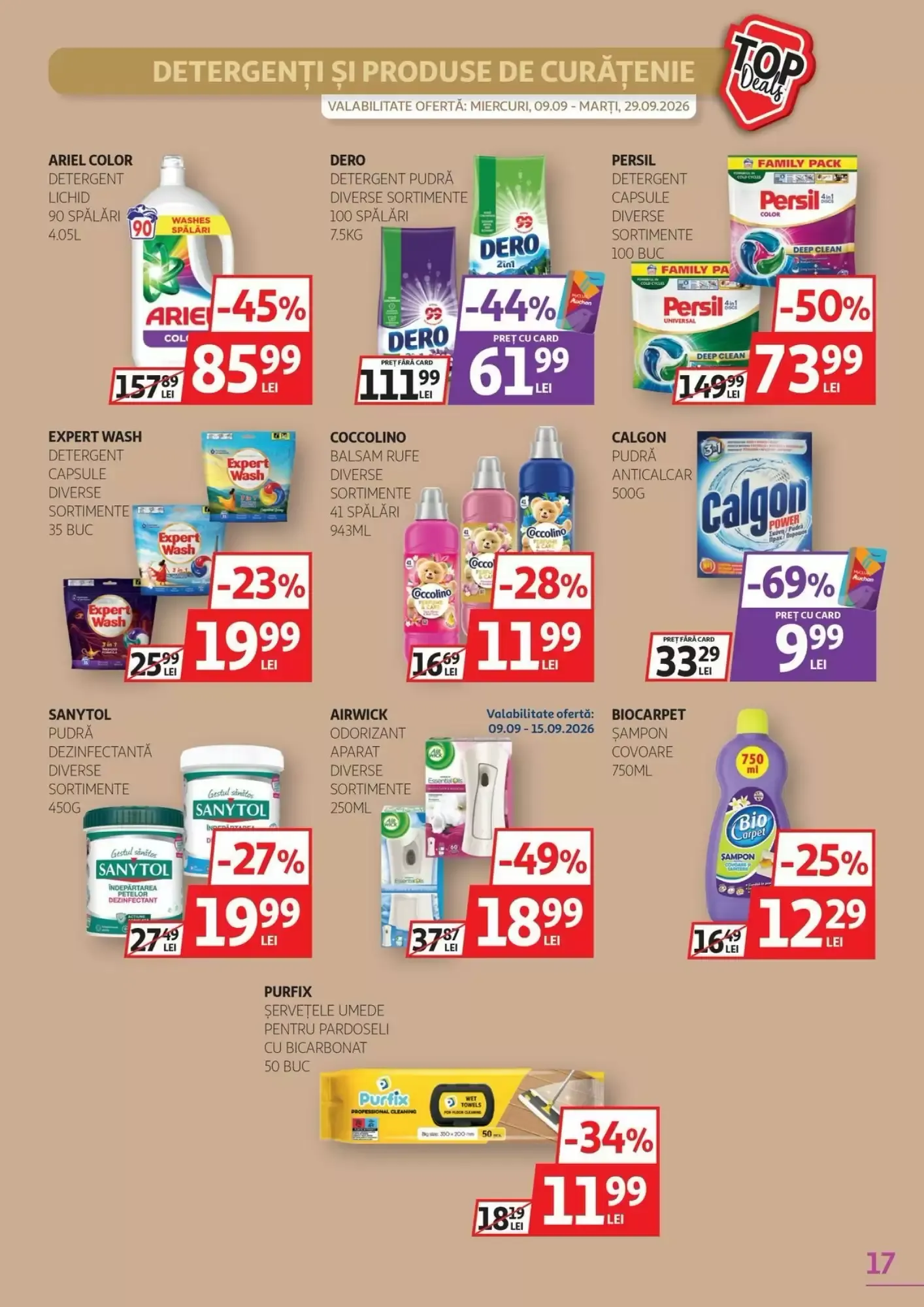 Catalog Catalog Auchan de la 9 septembrie până la 29 septembrie 2026 - Revista Pagina 17