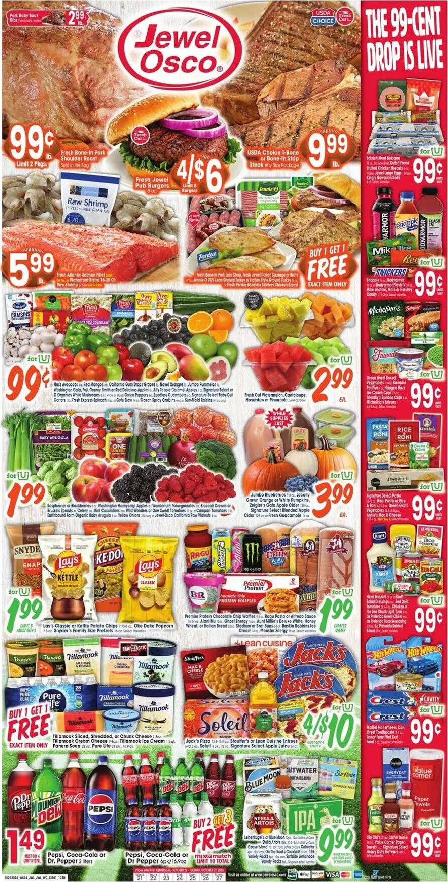 Weekly promotion Current Jewel-Osco leaflet valid from Wednesday 10/21/2026 to Tuesday 10/27/2026 spanning from October 21 to October 27 2026 - Page 1 for Catalogue 365