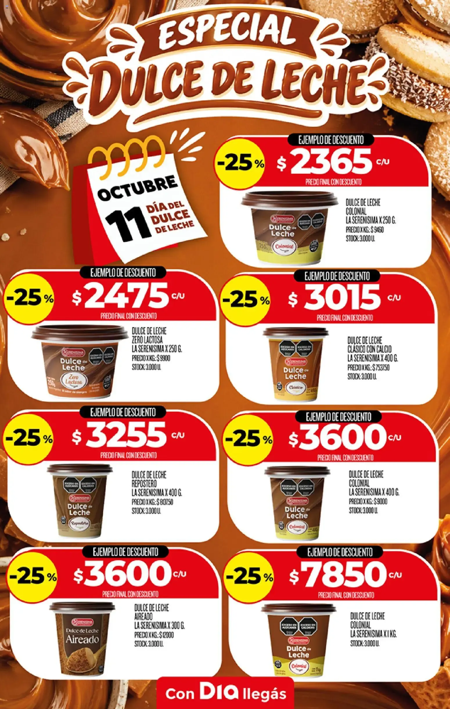 Ofertas de Supermercado DIA - Especial Dulce de Leche del 11 de Octubre 11 de octubre al 11 de octubre 2026 - Página 1 del catálogo
