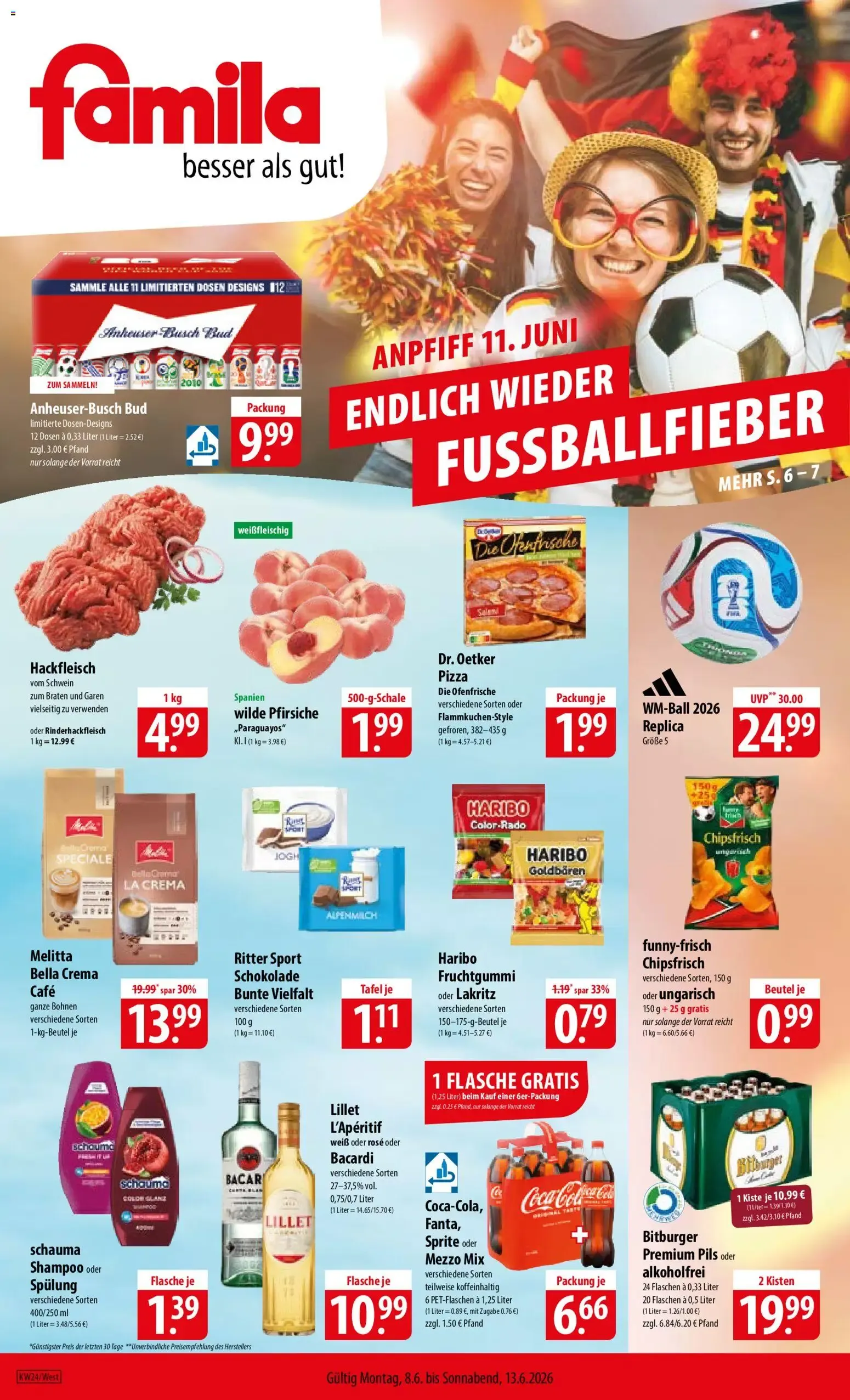 Famila Prospekt (ab 08.06.2026) zum Blättern von 8. Juni bis 13. Juni 2026 - Prospekt seite 1