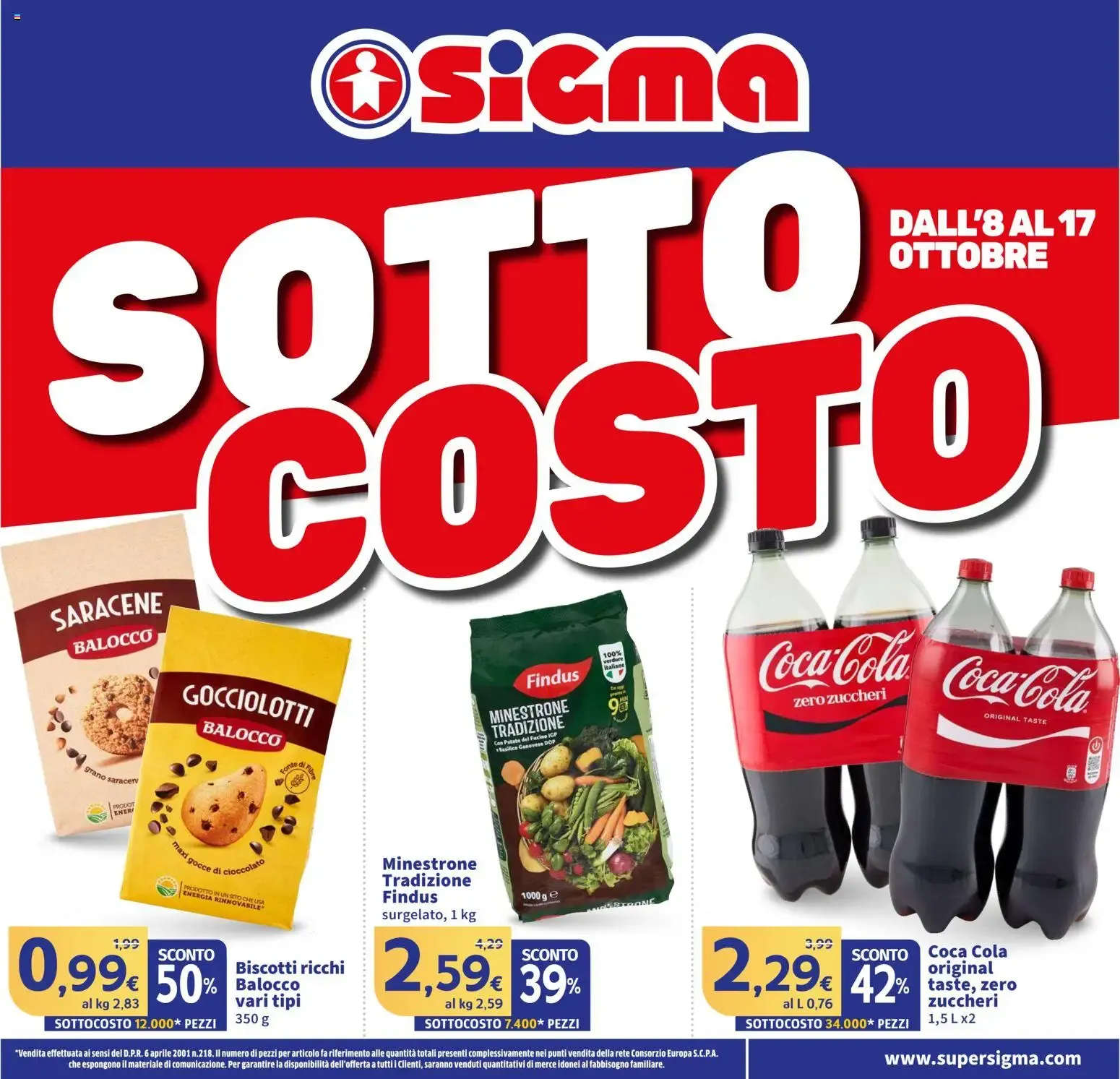 SIGMA SOTTO COSTO - Volantino de Ofertas da 8 ottobre a 17 ottobre di 2026 - Pagina del volantino 1