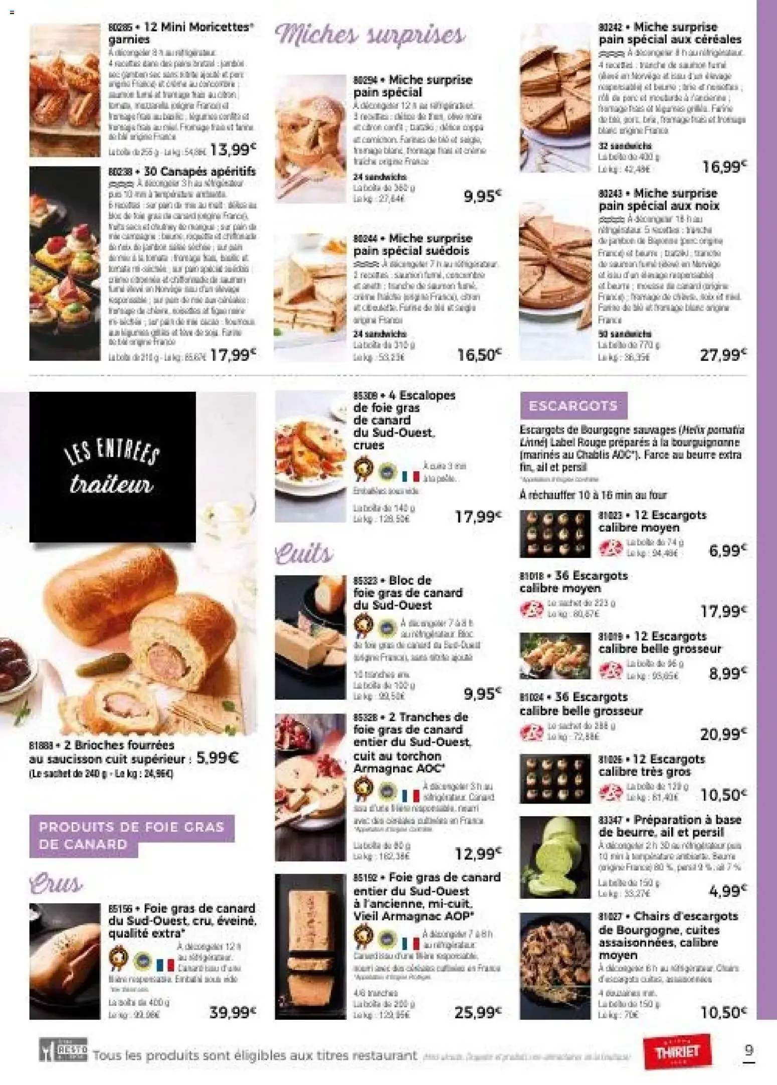 Thiriet - Catalogue automne à partir du 30/09/2026 - promo en ligne du 30 septembre au 31 décembre 2026 - Catalogue page 9