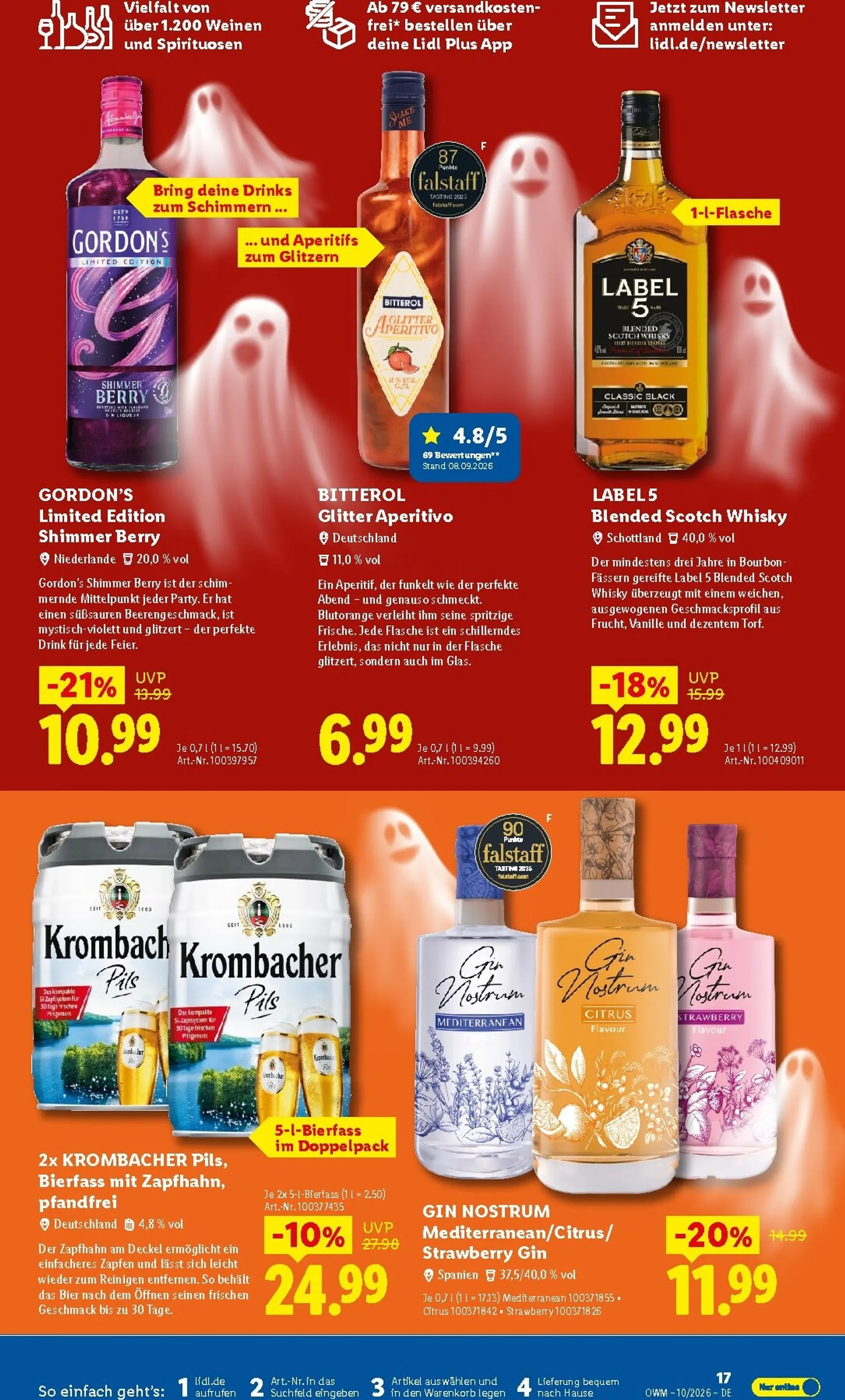 Lidl - Wein & Spirituosen Prospekt – von Donnerstag 01.10.2026 bis Samstag 31.10.2026 von 1. Oktober bis 31. Oktober 2026 - Prospekt seite 17