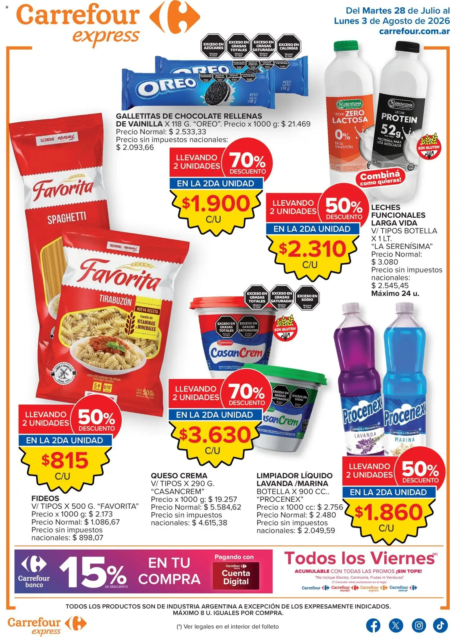 Ofertas de Carrefour Express Folleto del 28/07/2026 - 03/08/2026 28 de julio al 3 de agosto 2026 - Página 1 del catálogo
