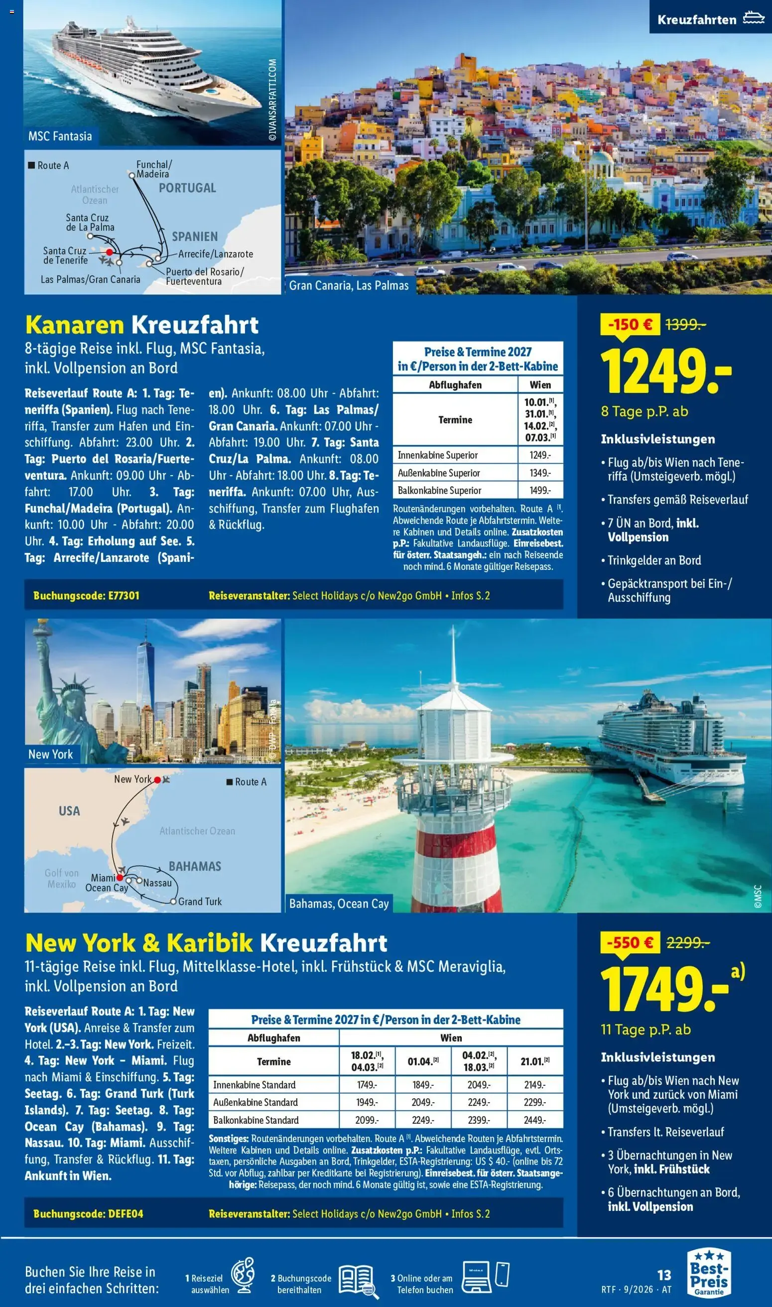 Traumurlaub zum Best-Preis buchen lohnt sich. von 12. September bis 15. Oktober 2026 - Flugblätt seite  13