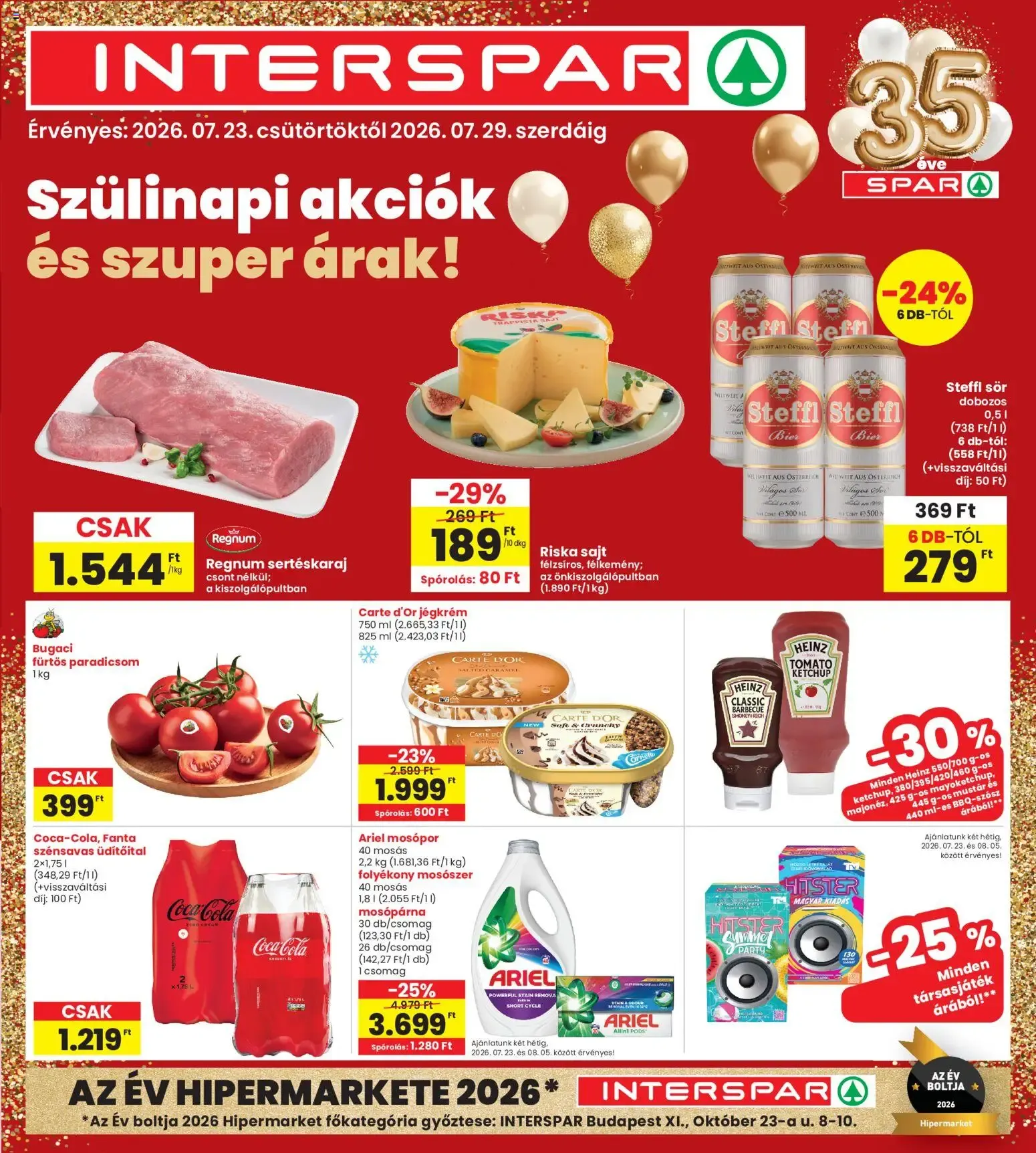 Katalógus Szülinapi akciók és szuper árak! július 23.-tól július 29.-ig 2026. - Oldal 1
