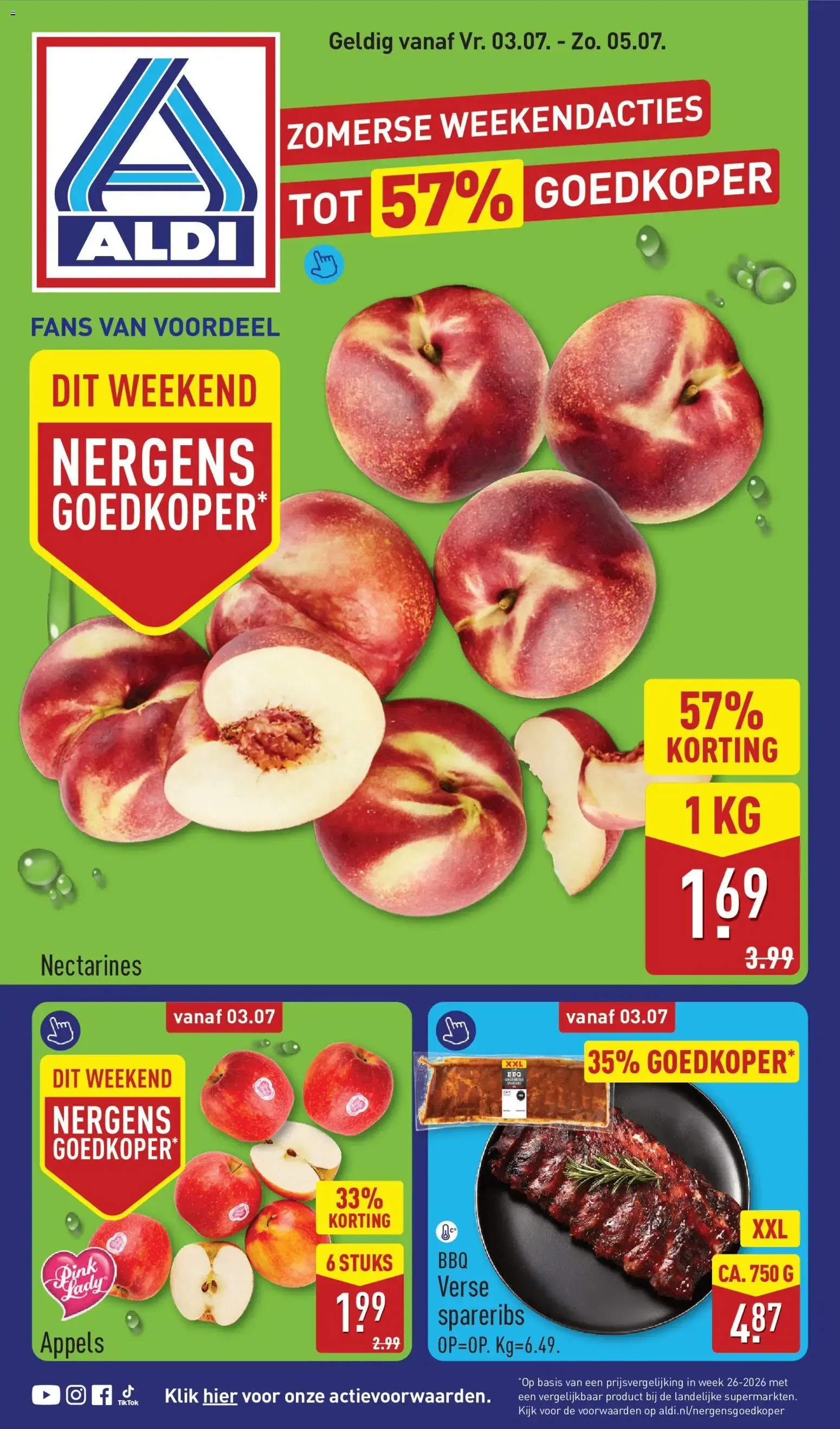 Aldi Zomerse Weekendacties van 3 juli tot 5 juli 2026 - Folder pagina 1
