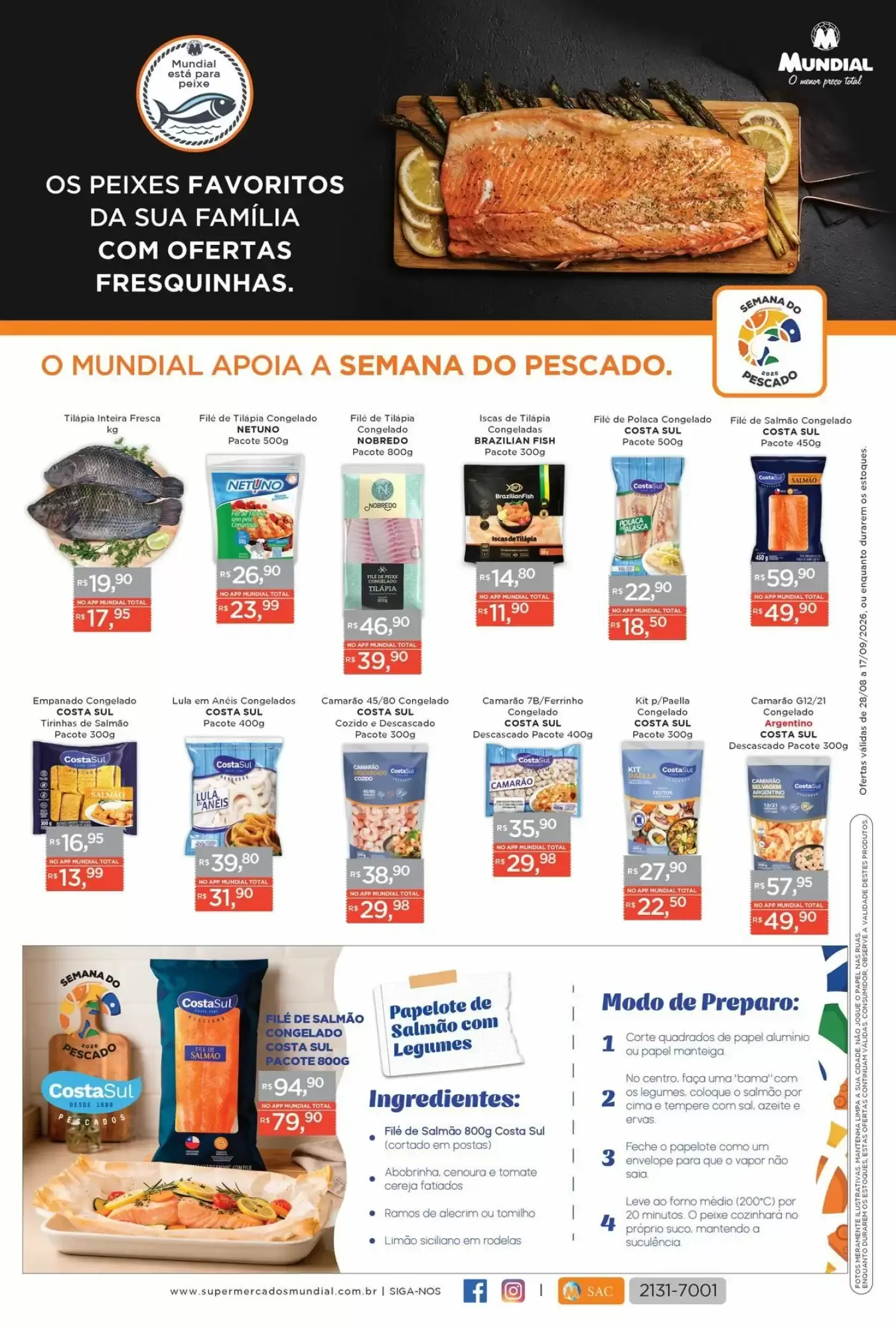 Encarte de Ofertas da Semana do Pescado Mundial 28 de agosto até 17 de setembro 2026 - Pagina 1