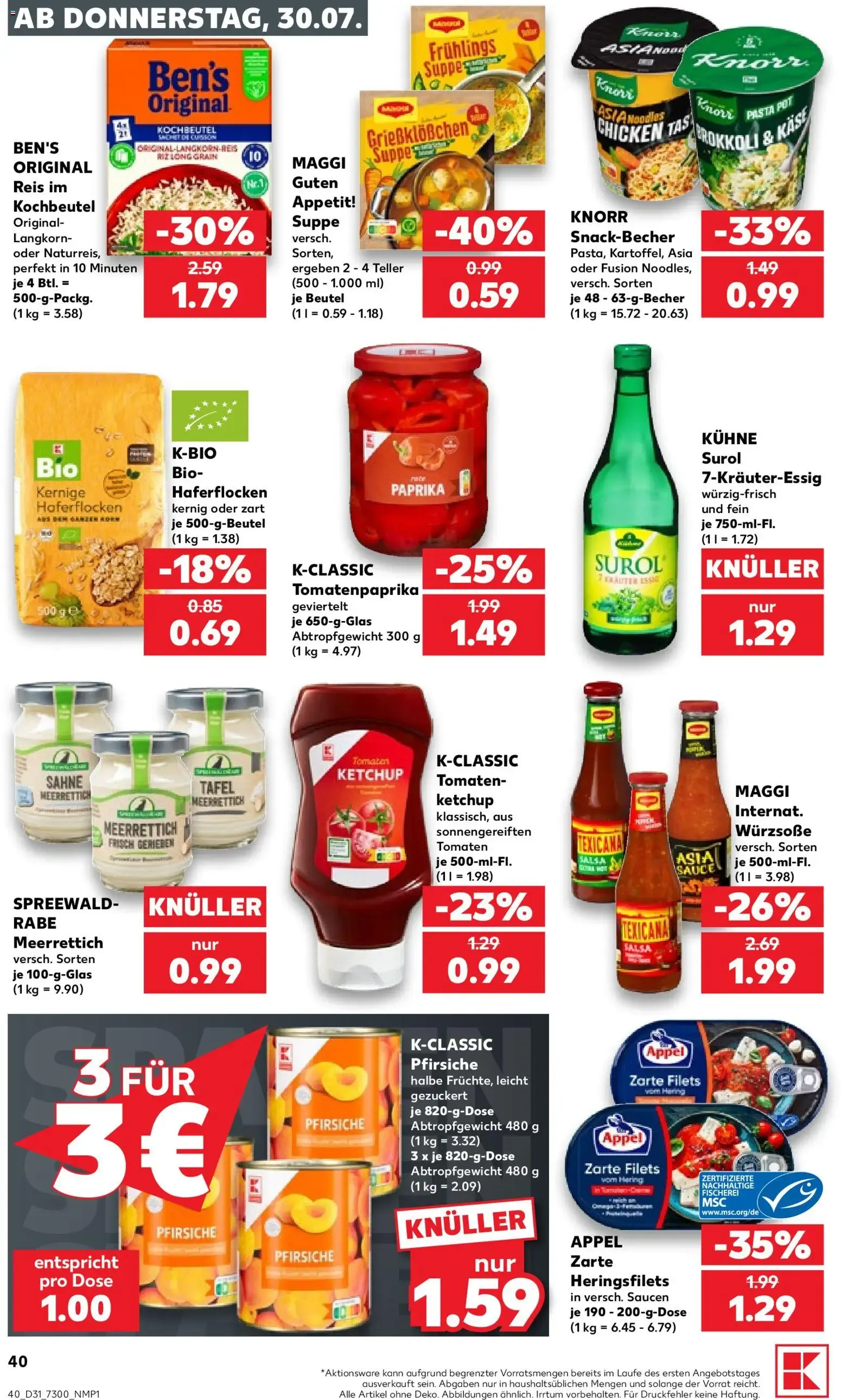 Prospekt Kaufland ab 30.07.2026 » Angebote Online zum Blättern von 30. Juli bis 5. August 2026 - Prospekt seite 40