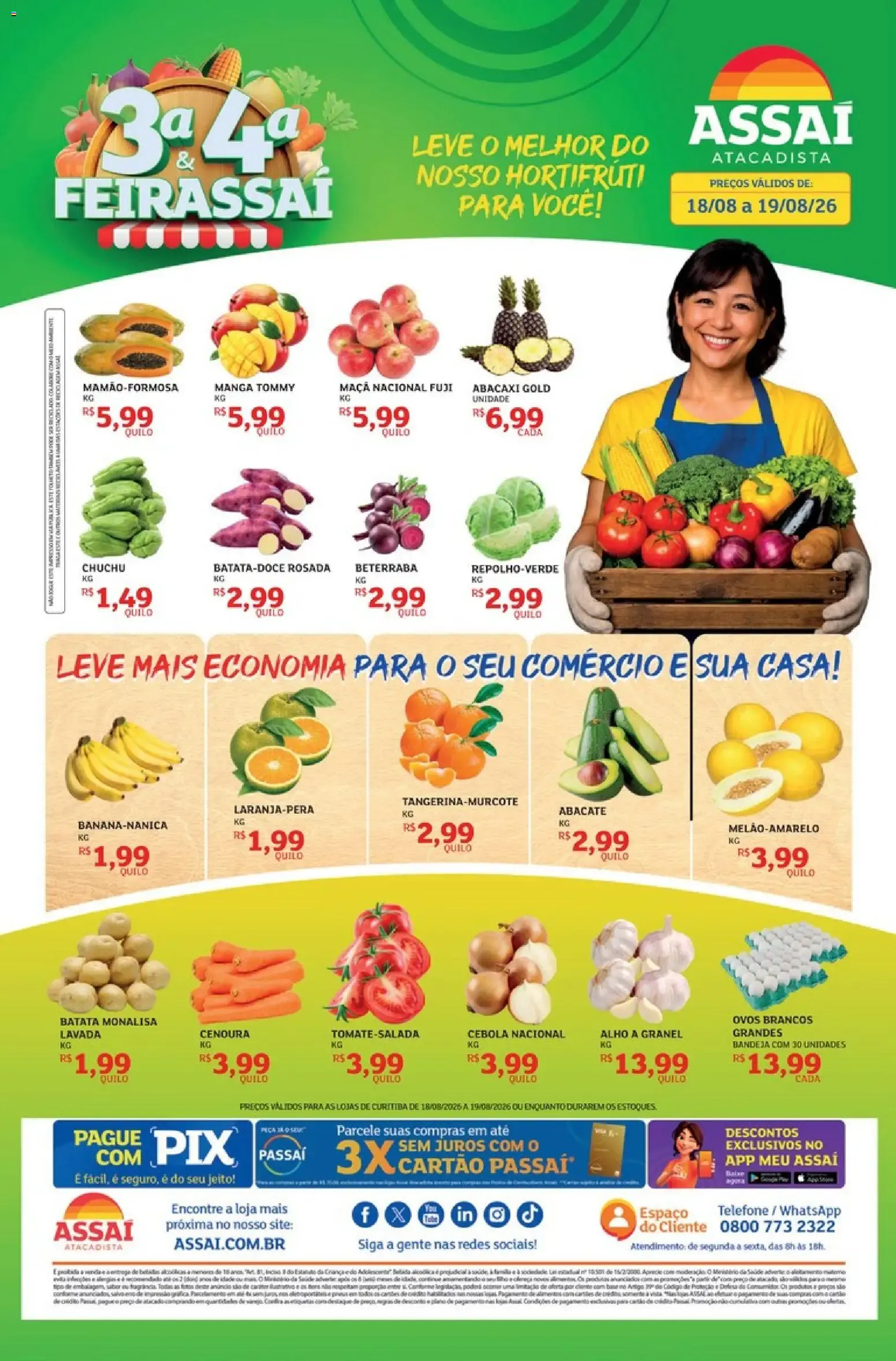 Encarte de Assaí Atacadista ofertas - PR de 18/08/2026 | Promoções Online 18 de agosto até 19 de agosto 2026 - Pagina 1