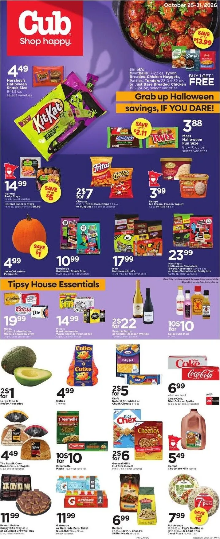 Weekly ad Cub Halloween Savings from October 25 to October 31 2026 - Page 1
