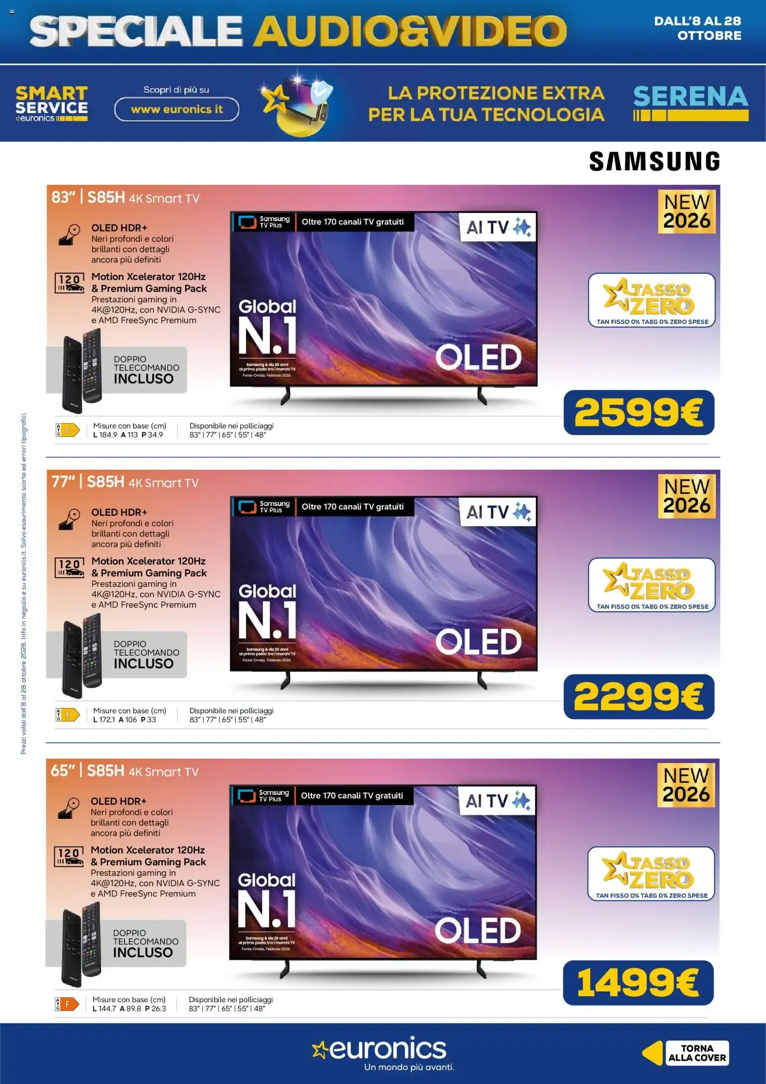 Nuovo Euronics volantino Audio&Video dal 08/10/2026 > offerte anteprima 🛍️ da 8 ottobre a 28 ottobre di 2026 - Pagina del volantino 7