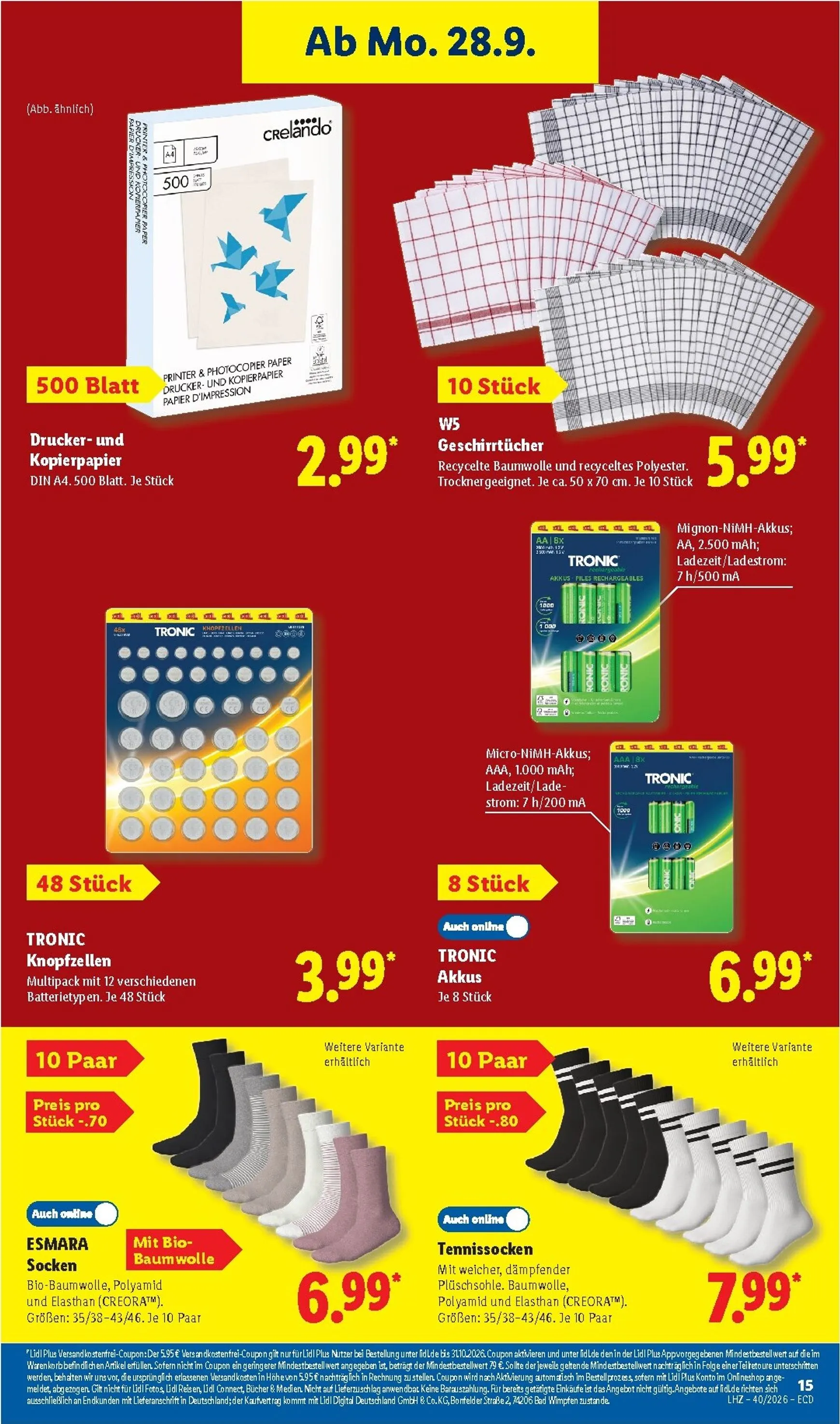 Lidl - Nonfood Prospekt nächste Woche – von Montag 28.09.2026 bis Freitag 02.10.2026 von 28. September bis 2. Oktober 2026 - Prospekt seite 7