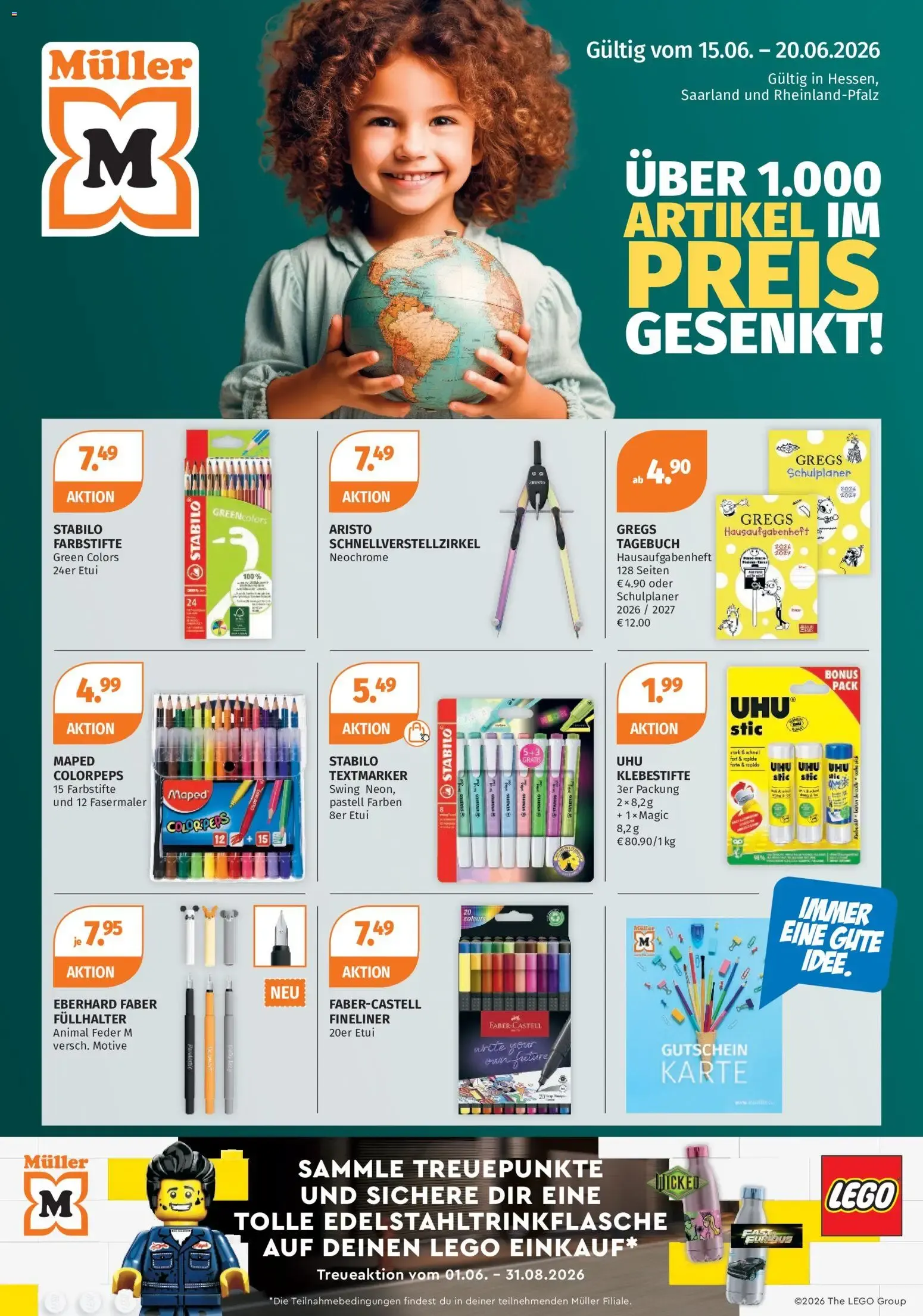 Neue Müller Prospekt (vom 15.06.2026 - 20.06.2026) von 15. Juni bis 20. Juni 2026 - Prospekt seite 1