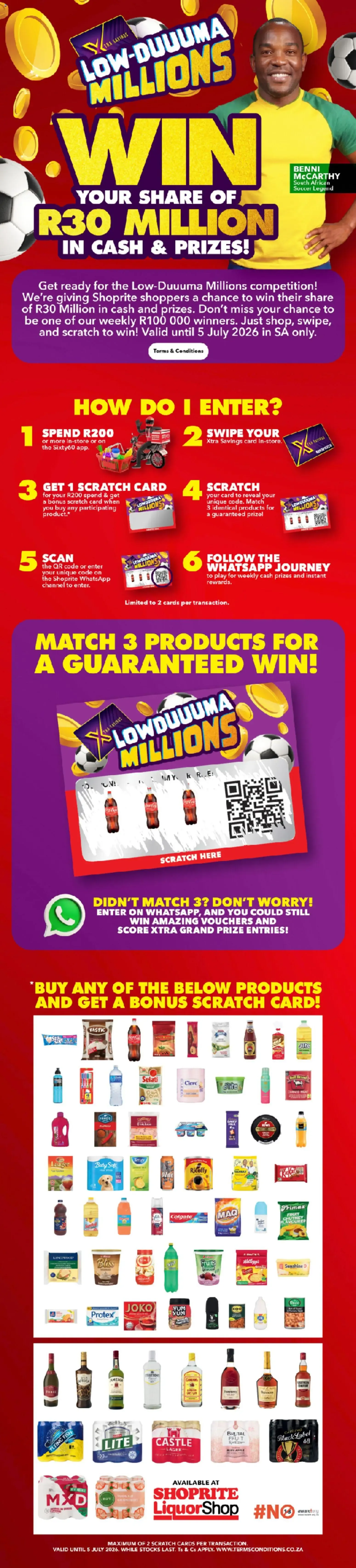 Shoprite - Low-Duuuma Millions Competition from 19 May to 5 July 2026 - Catalogue Page 1