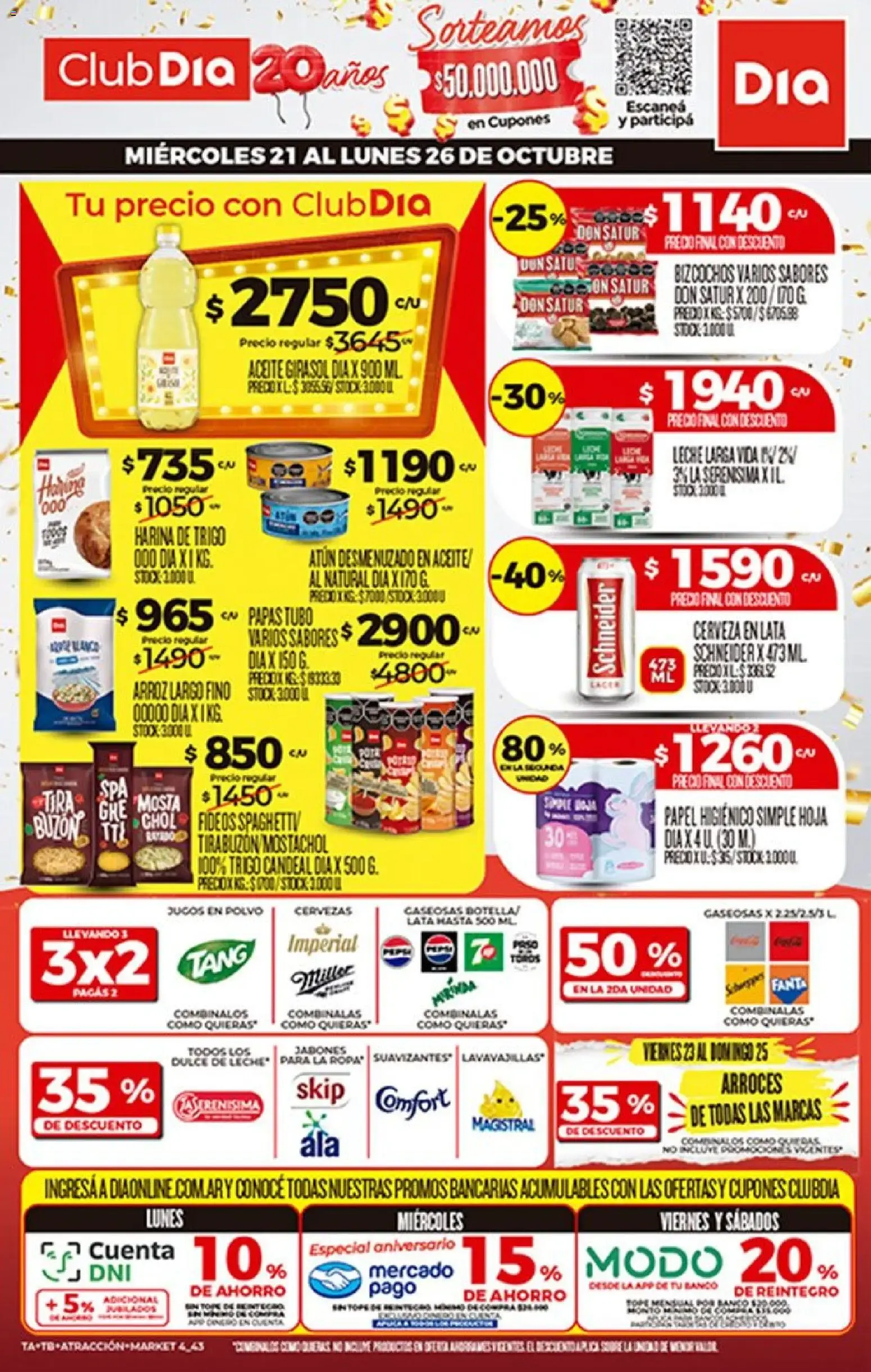 Ofertas de Club Dia 20 años - Tu precio con Club Dia 21 de octubre al 26 de octubre 2026 - Página 1 del catálogo