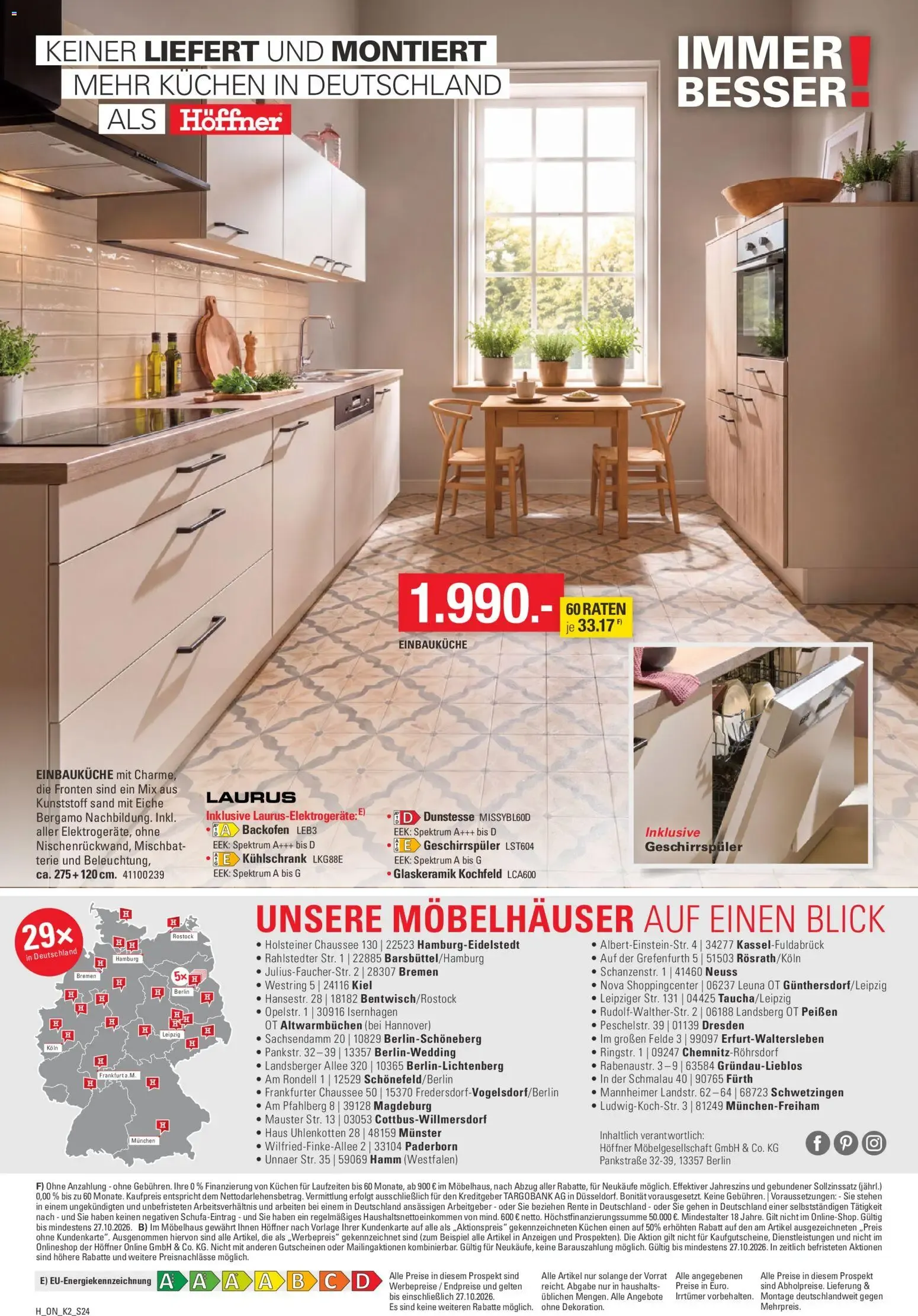 Höffner Prospekt KüchenSpezial (ab 25.09.2026) zum Blättern von 25. September bis 27. Oktober 2026 - Prospekt seite 24