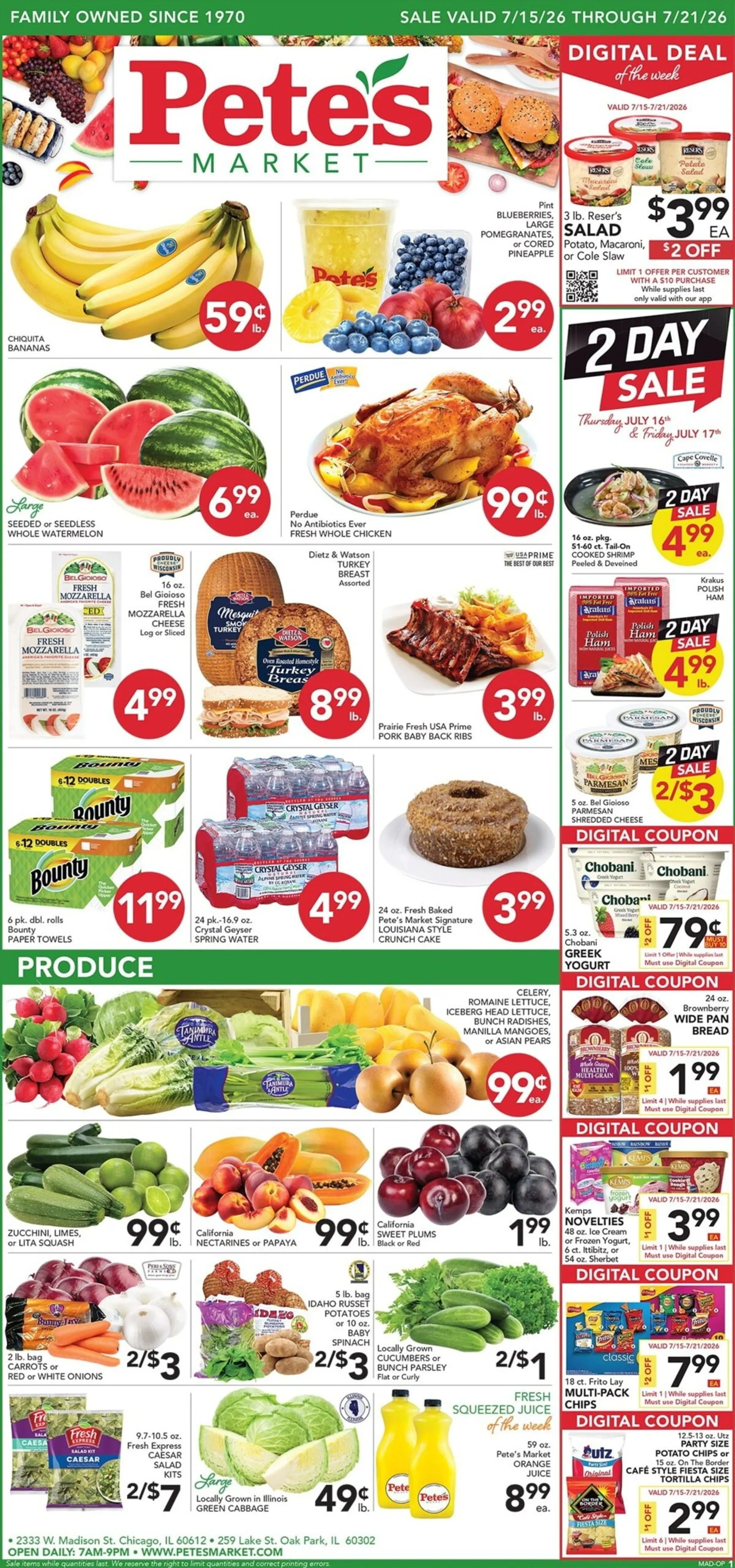 Weekly ad Current Pete's Fresh Market - Madison & Western leaflet valid from Wednesday 07/15/2026 to Tuesday 07/21/2026 from July 15 to July 21 2026 - Page 1