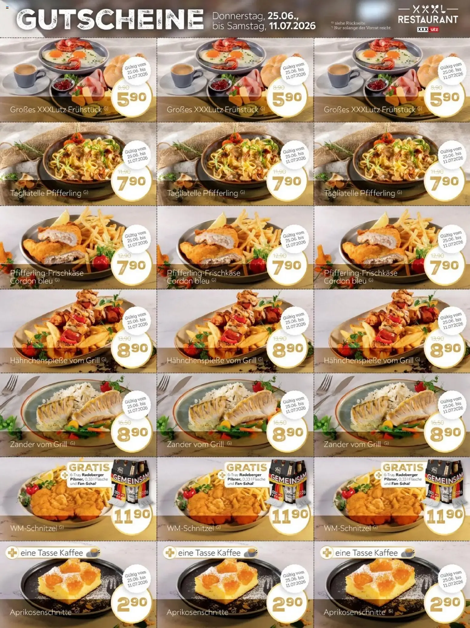 XXXL Restaurant WM-Schnitzel Angebot von 25. Juni bis 11. Juli 2026 - Prospekt seite 3