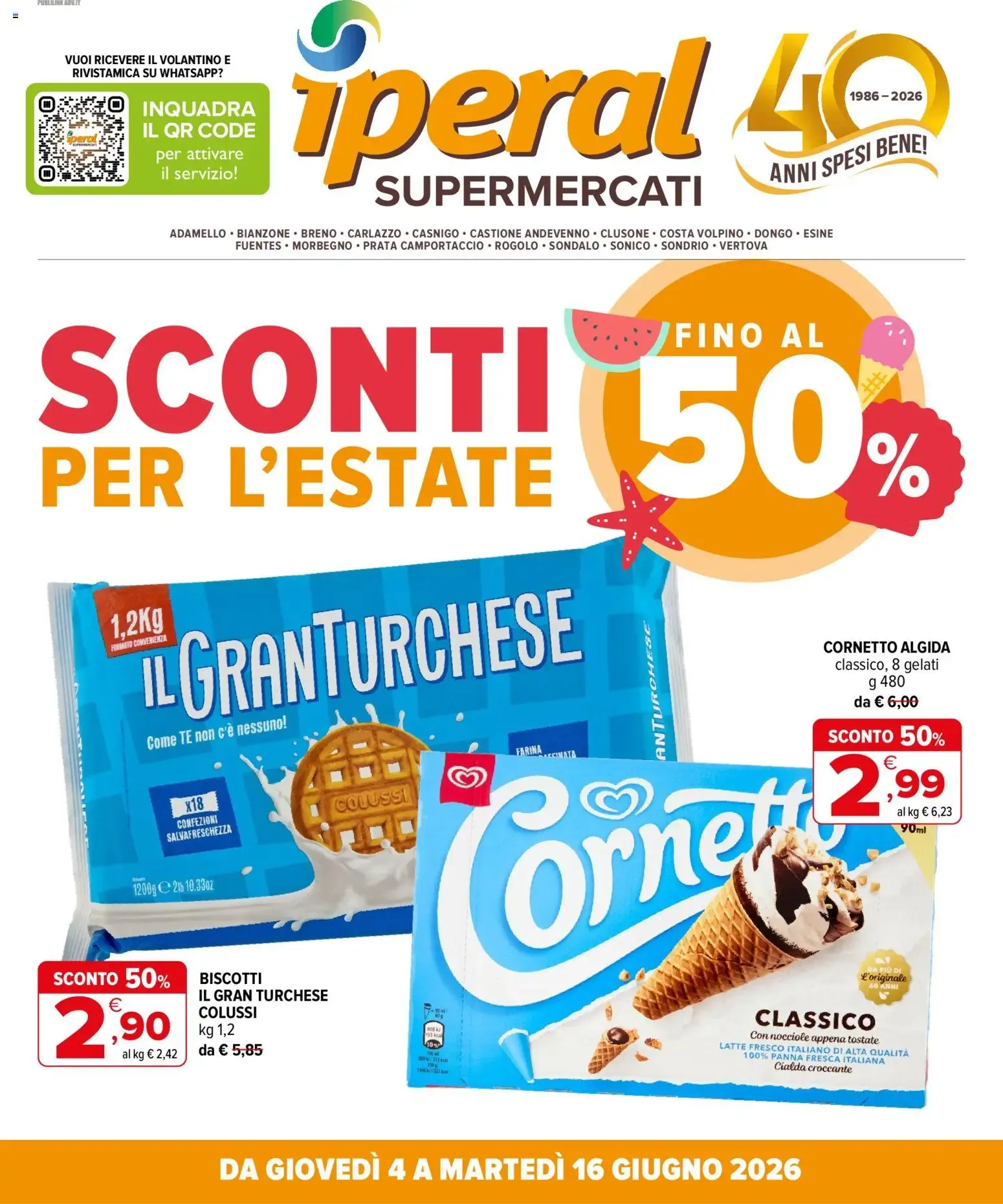 Iperal: Sconti per l'Estate - Fino al 50% da 4 giugno a 16 giugno di 2026 - Pagina del volantino 1