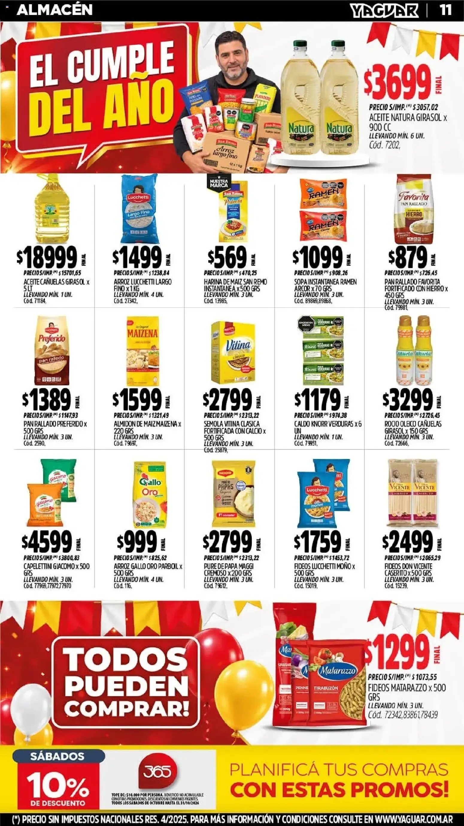Ofertas de Mayorista Yaguar - El Cumple del Año 38 19 de octubre al 24 de octubre 2026 - Página 12 del catálogo