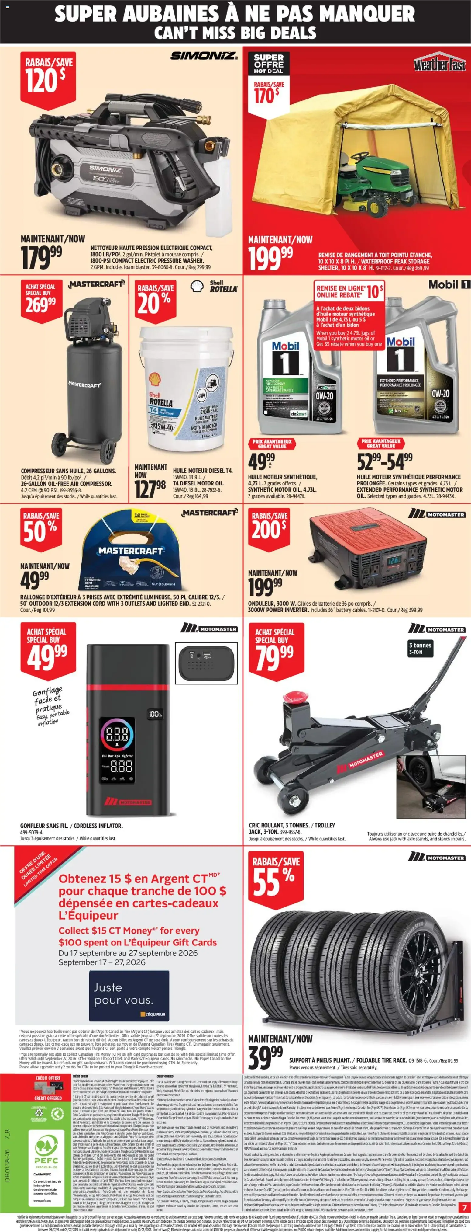 Canadian Tire circulaire - Grand solde rouge from Sep 17, 2026 > weekly specials & deals from September 17 to September 27 2026 - flyer page 9