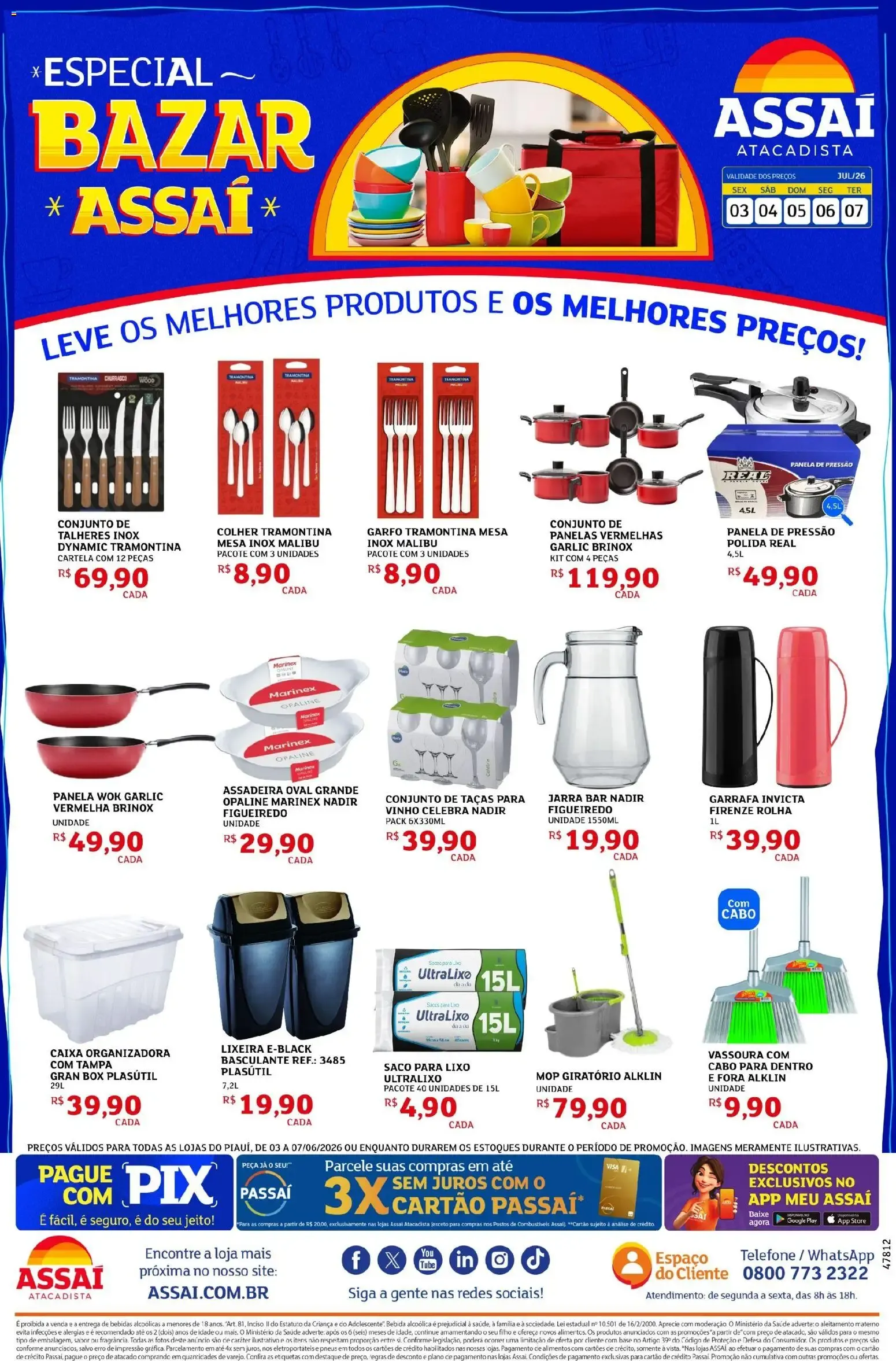 Encarte de Assaí Atacadista ofertas - PI de 03/07/2026 | Promoções Online 3 de julho até 7 de julho 2026 - Pagina 1