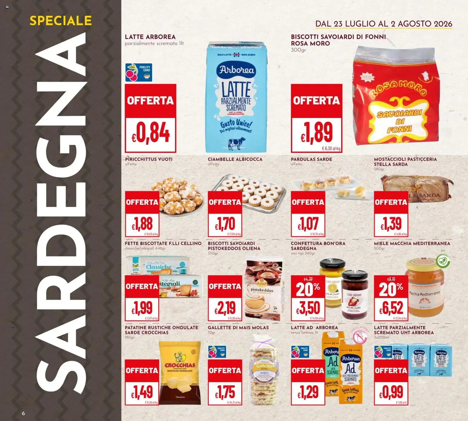LA SARDEGNA DA GUSTARE da 23 luglio a 2 agosto di 2026 - Pagina del volantino 6