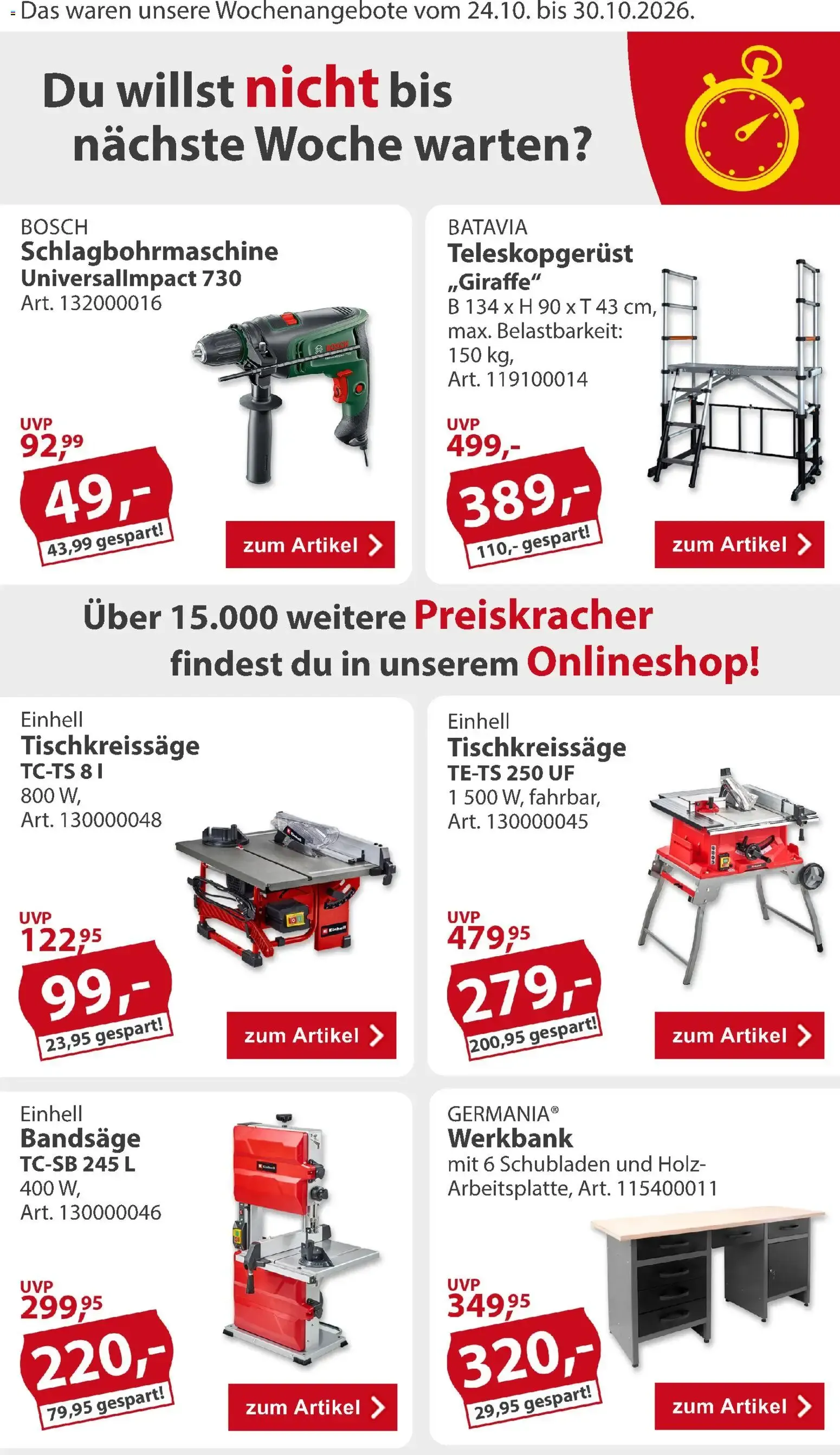 Sonderpreis Baumarkt Prospekt (ab 24.10.2026) zum Blättern von 24. Oktober bis 30. Oktober 2026 - Prospekt seite 2