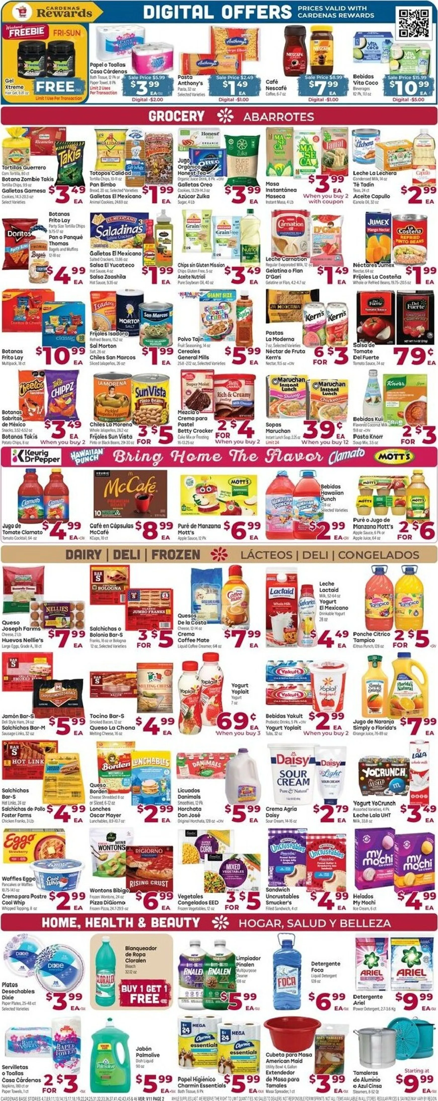 Weekly ad Current Cardenas Markets leaflet valid from Wednesday 09/16/2026 to Tuesday 09/22/2026 from September 16 to September 22 2026 - Page 2