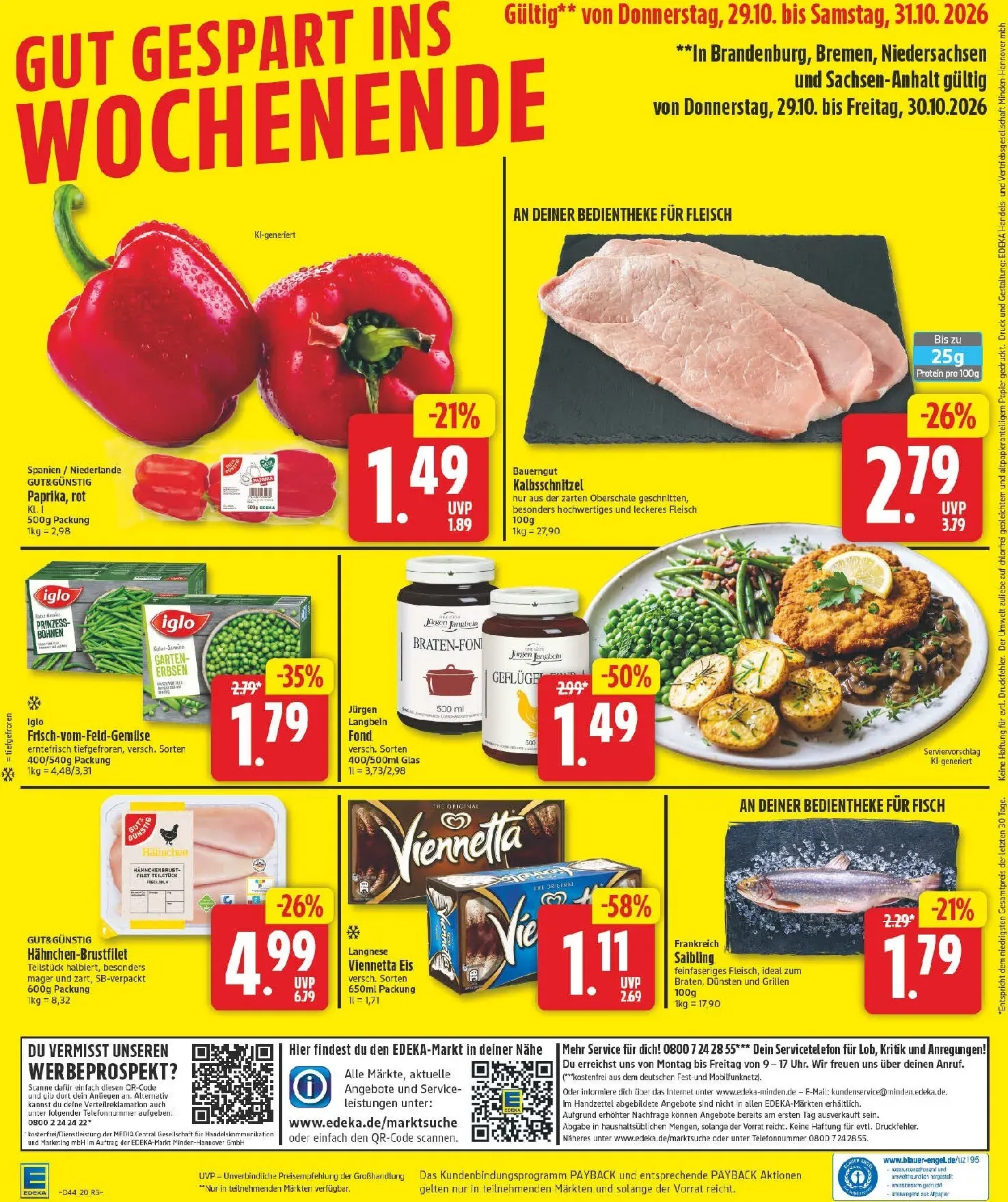 Edeka Prospekt nächste Woche – von Montag 26.10.2026 bis Samstag 31.10.2026 von 26. Oktober bis 31. Oktober 2026 - Prospekt seite 25