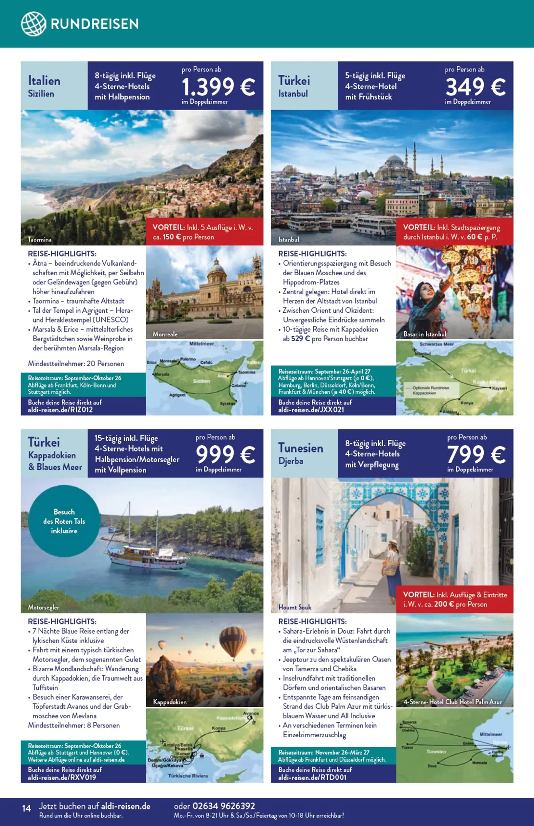 ALDI REISEN - Die Welt Entdecken! von 1. Juli bis 31. Juli 2026 - Prospekt seite 14