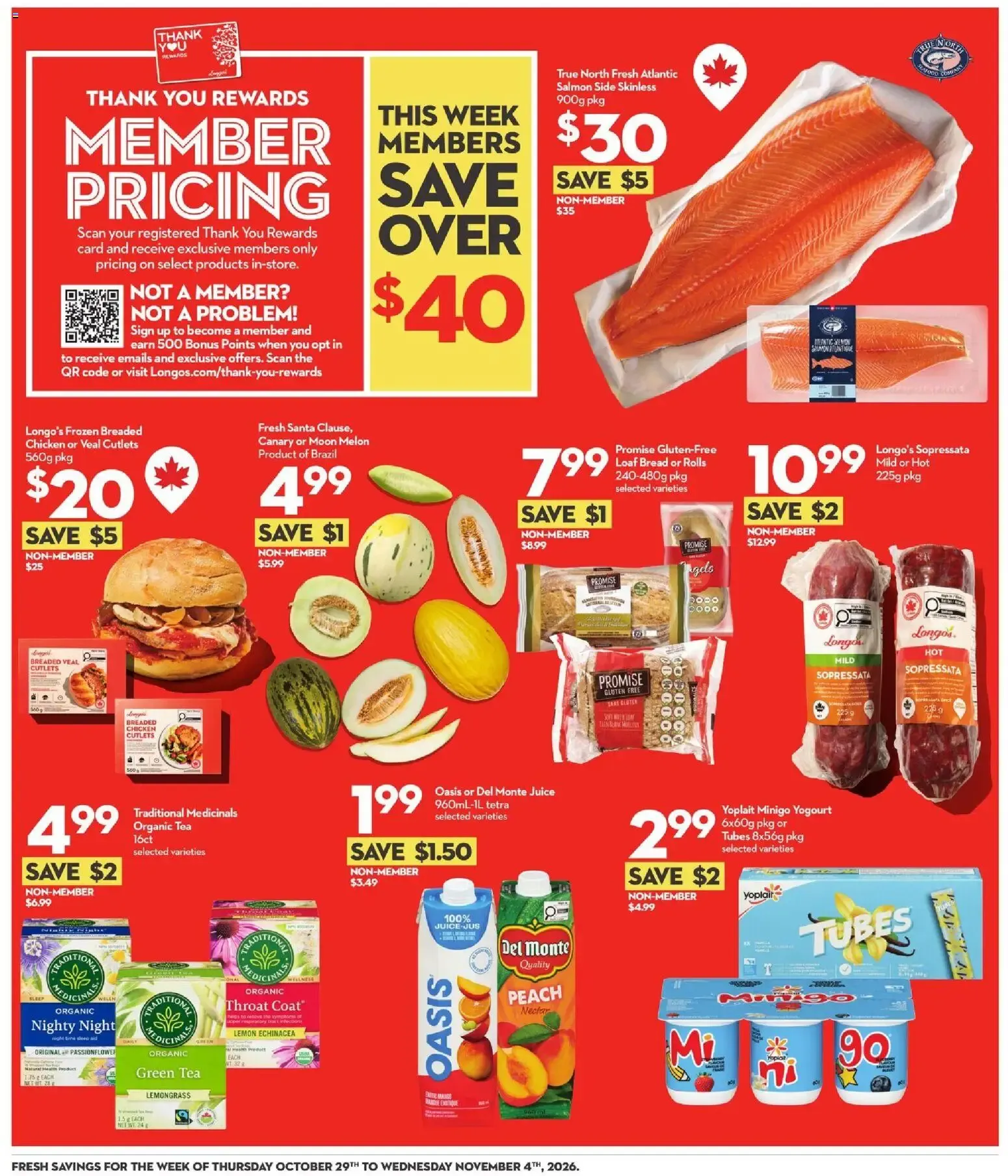 Longo's weekly flyer / circulaire from Oct 29, 2026 > weekly specials & deals from October 29 to November 4 2026 - flyer page 6